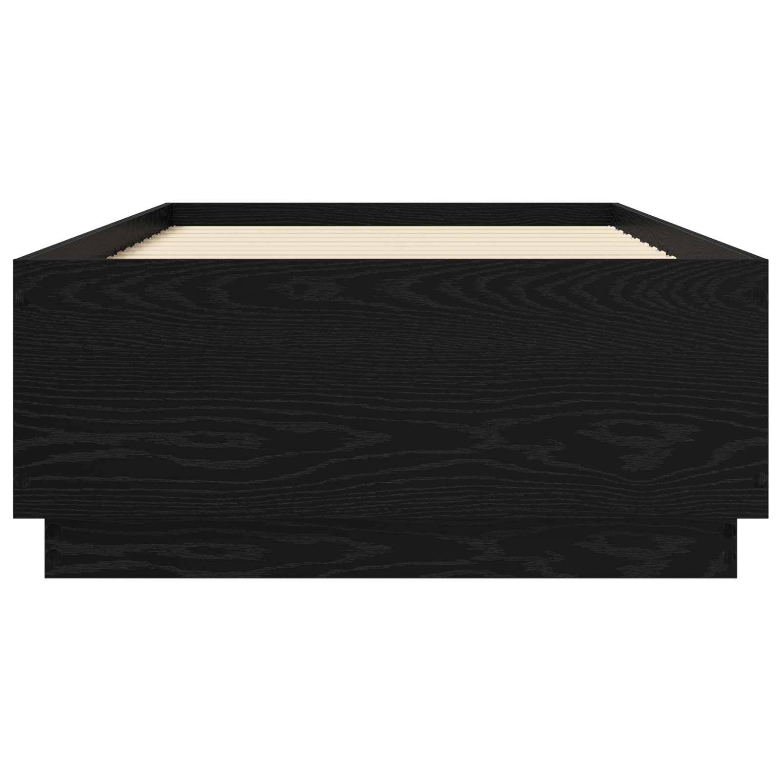 vidaXL Bettrahmen Schwarze Eiche 80 x 200 cm Holzwerkstoff