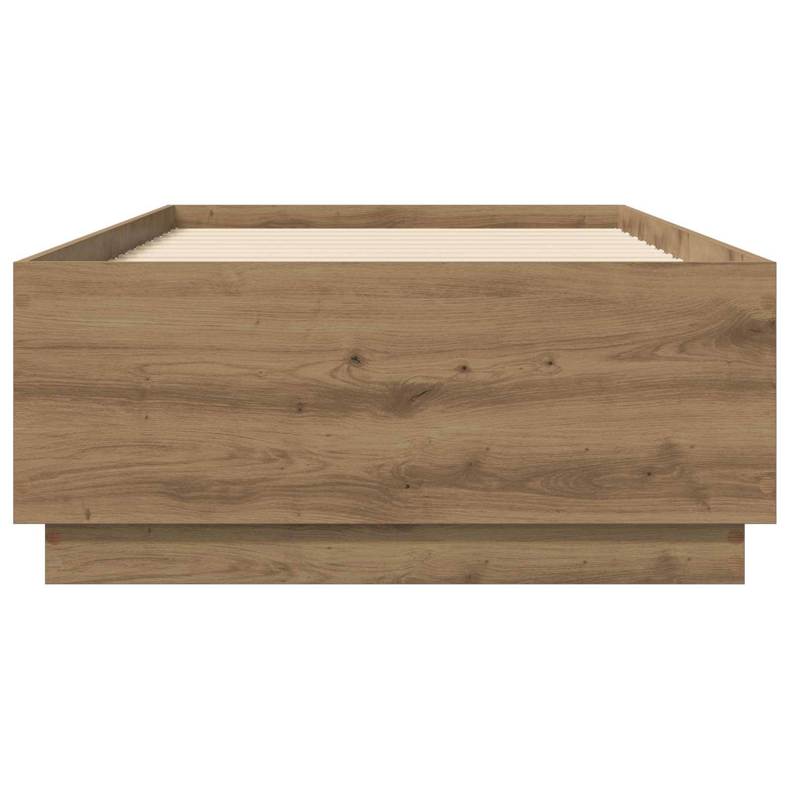 vidaXL Bettrahmen Kunsthandwerk Eiche 80 x 200 cm Holzwerkstoff