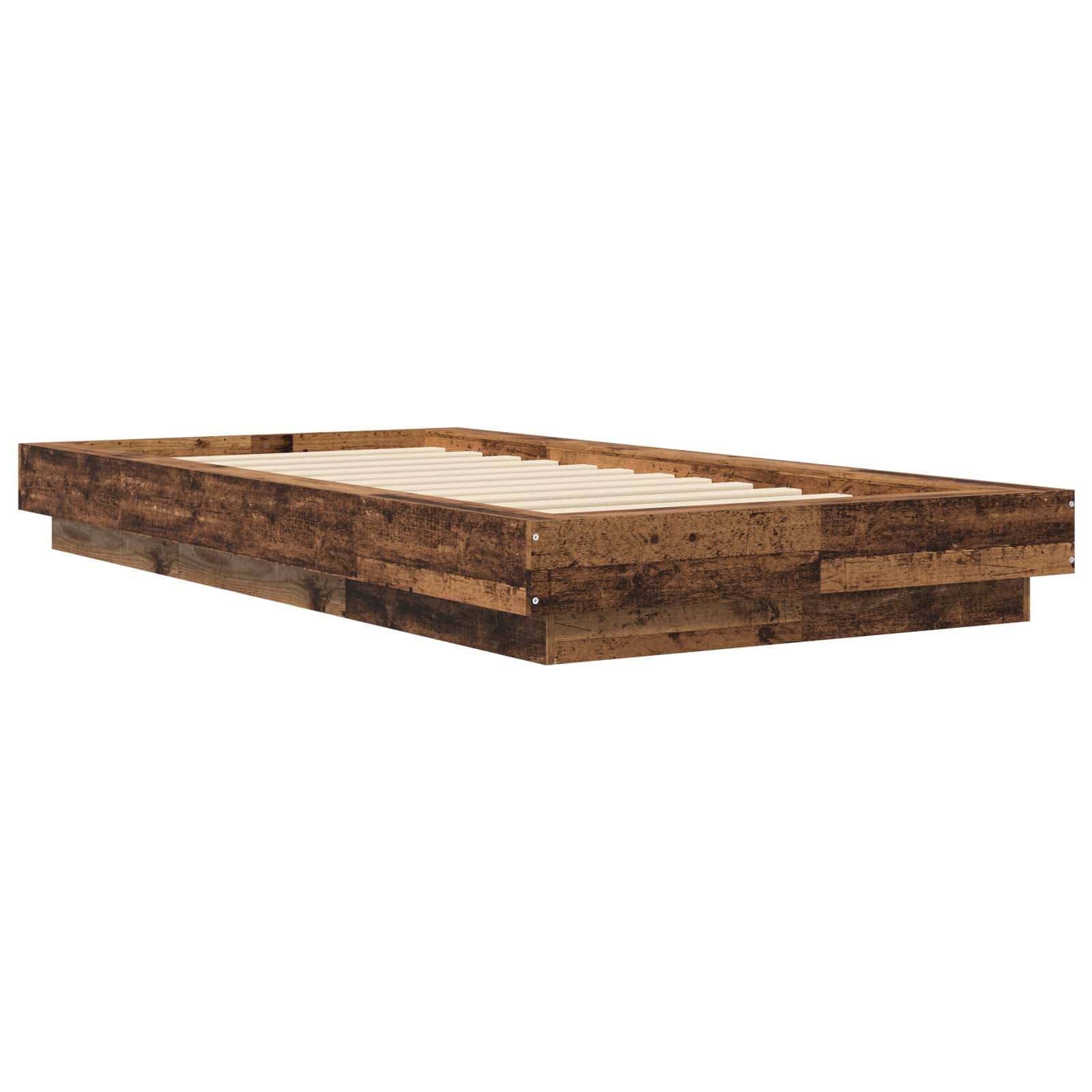 vidaXL Bodenbettgestell Altholz 80 x 210 cm Holzwerkstoff