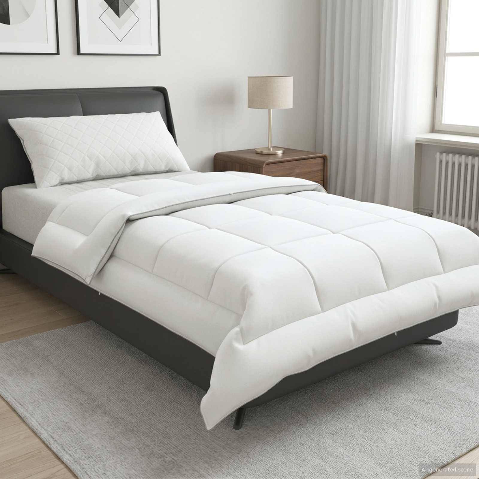 vidaXL Bettdecke TRIER 150x200 cm Sommer 140 GSM Weiß Hypoallergen