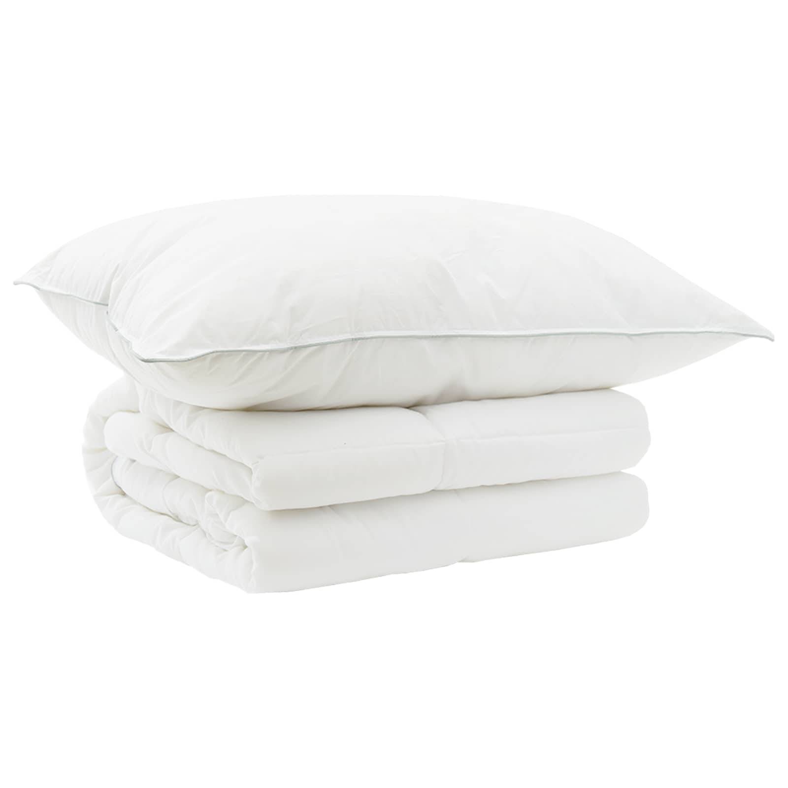 vidaXL Bettdecke und Kissen Set 2 pcs 135x200 cm Sommer 200 GSM Wolle
