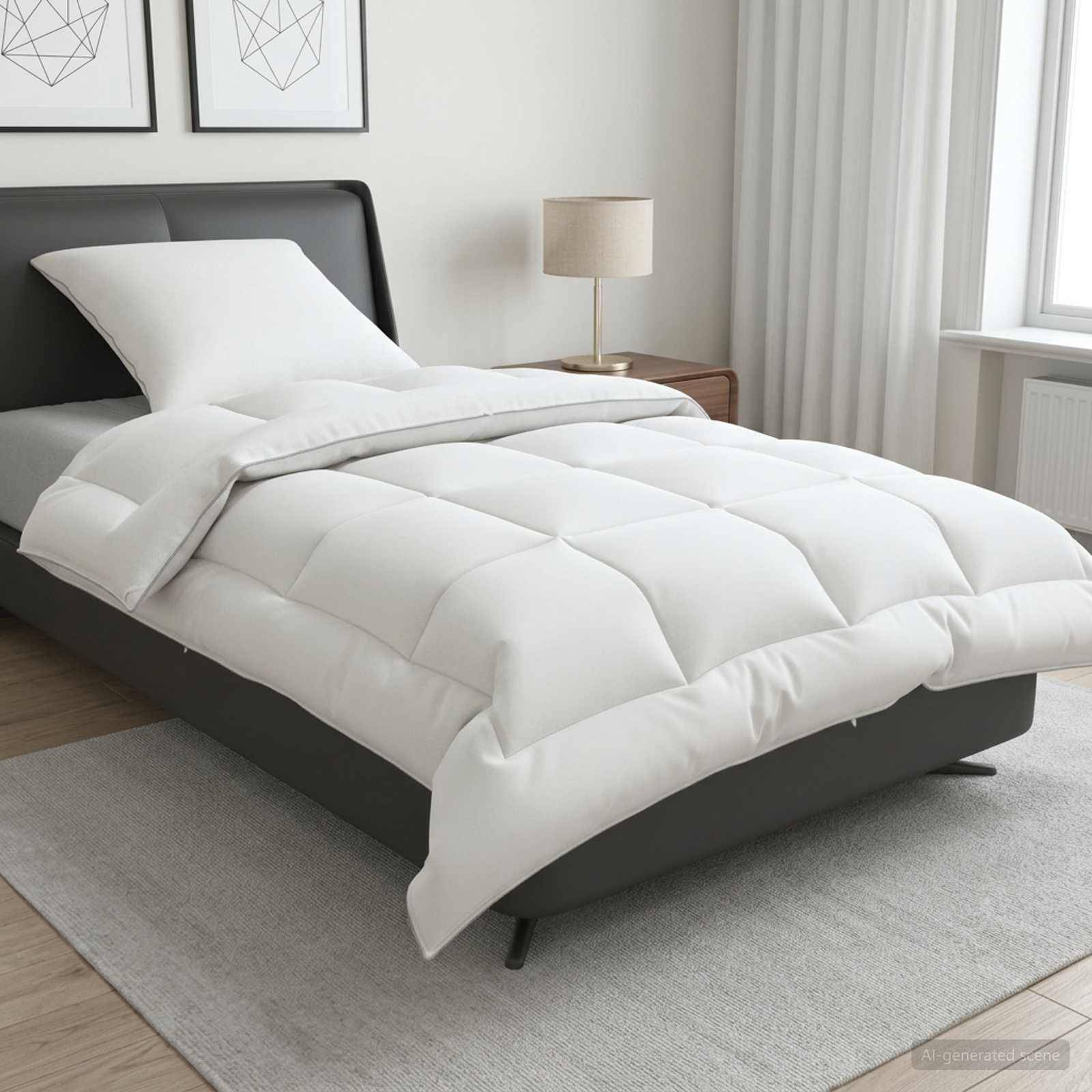 vidaXL Bettdecke und Kissen Set 2 pcs 150x200 cm 4 Jahreszeiten Wolle