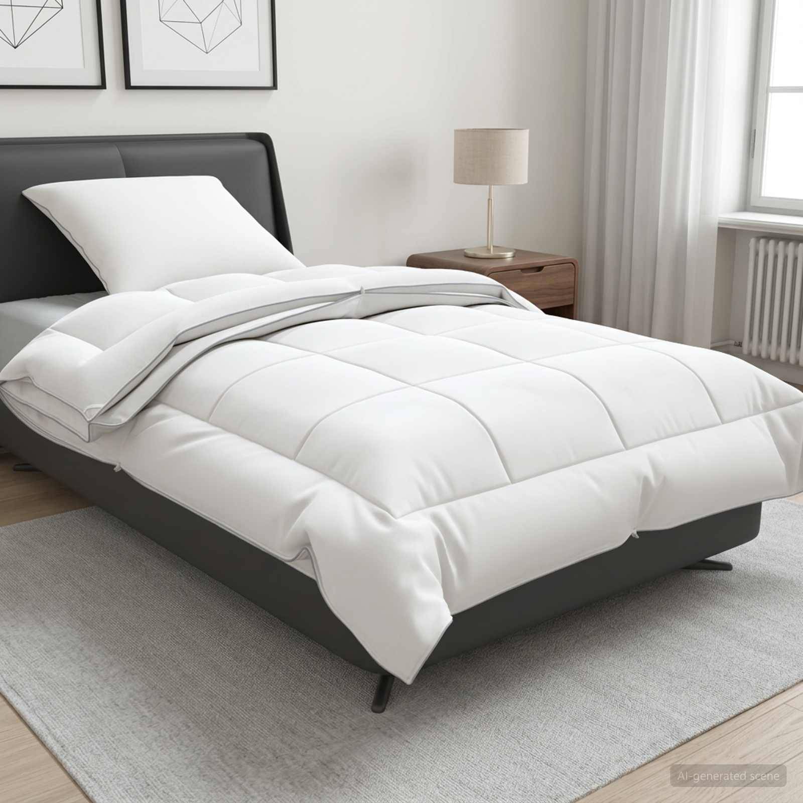 vidaXL Bettdecke und Kissen Set 2 pcs 150x200 cm 4 Jahreszeiten Wolle