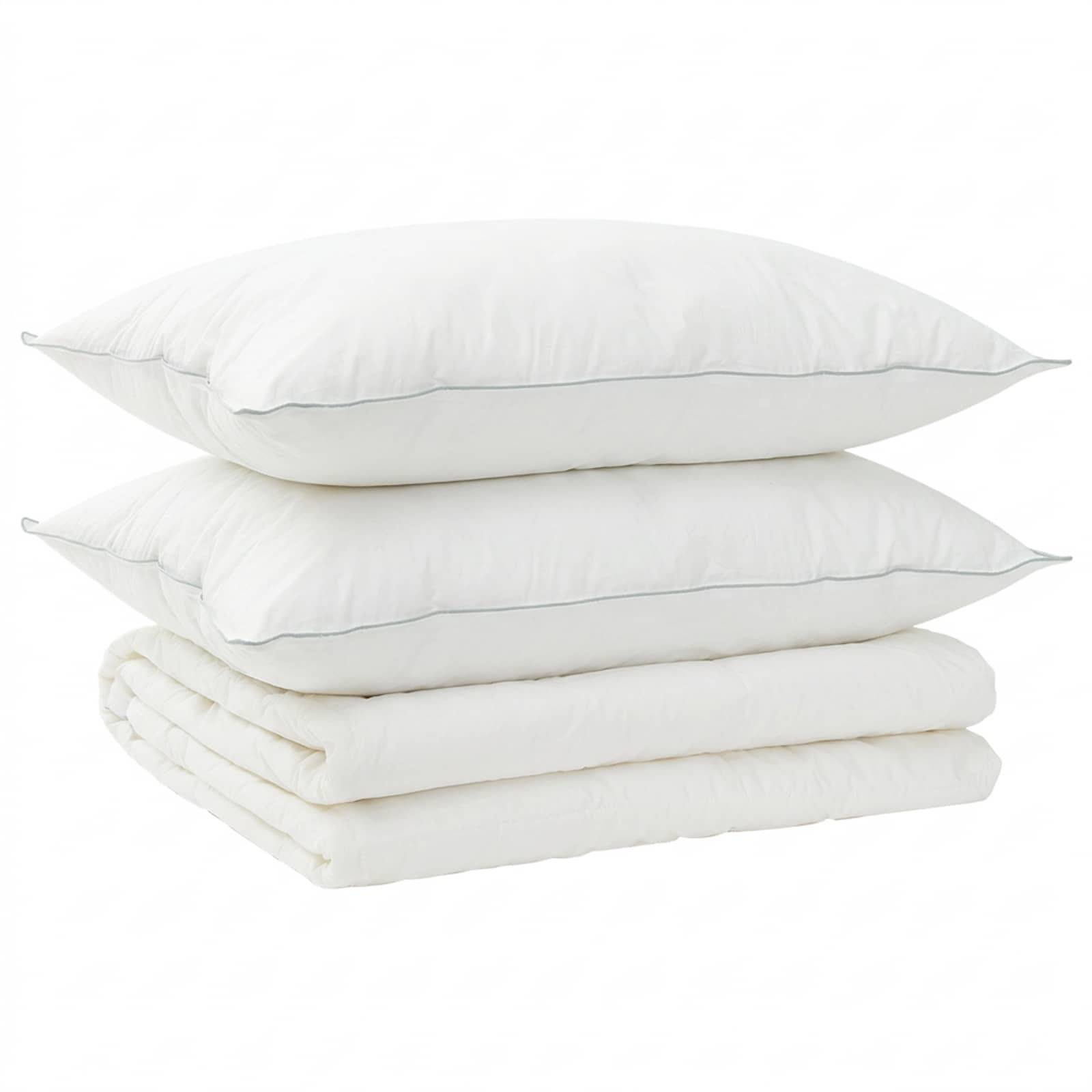 vidaXL Bettdecke und Kissen Set 3 pcs 200x220 cm Sommer 140 GSM Wolle