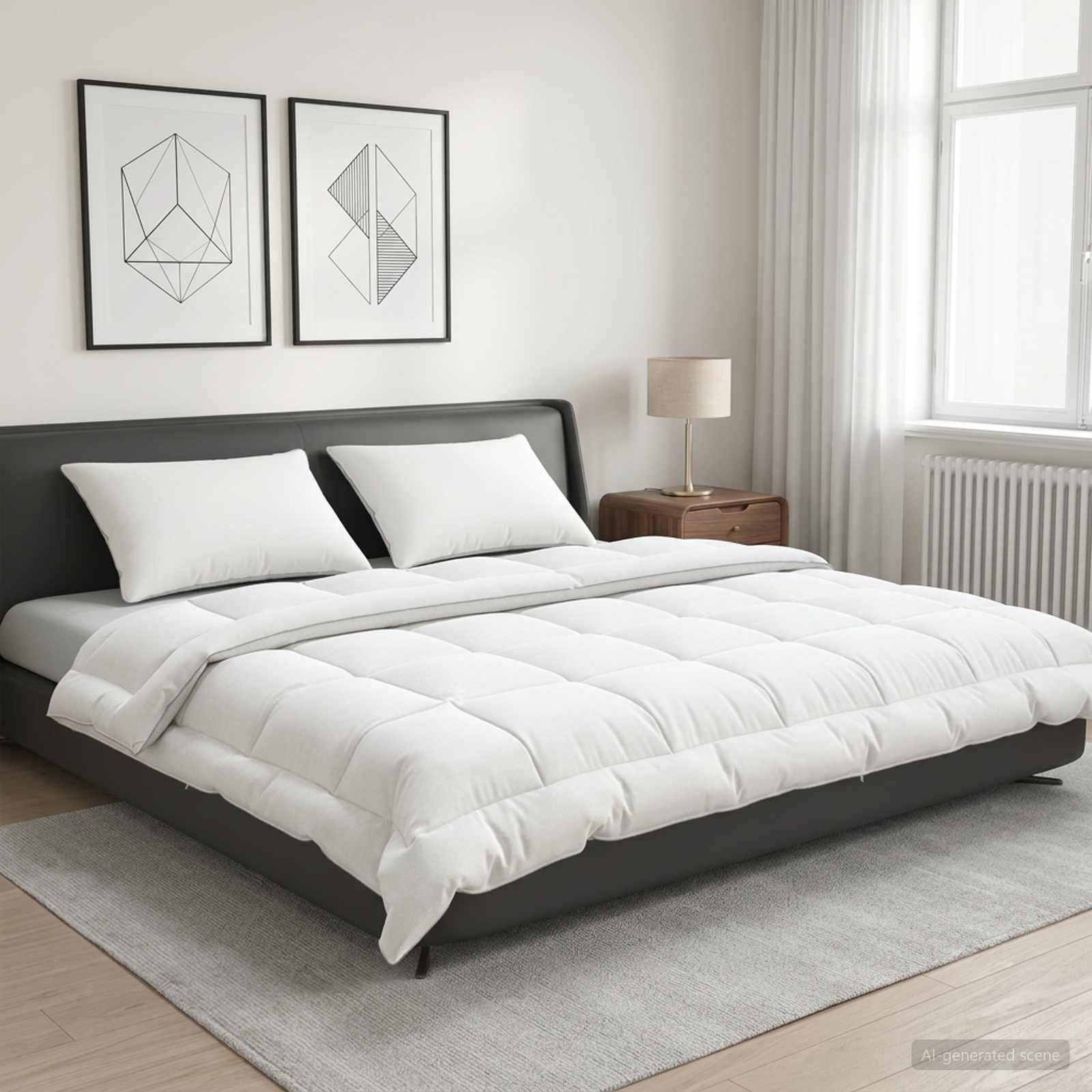 vidaXL Bettdecke und Kissen Set 3 pcs 200x220 cm Sommer 140 GSM Wolle