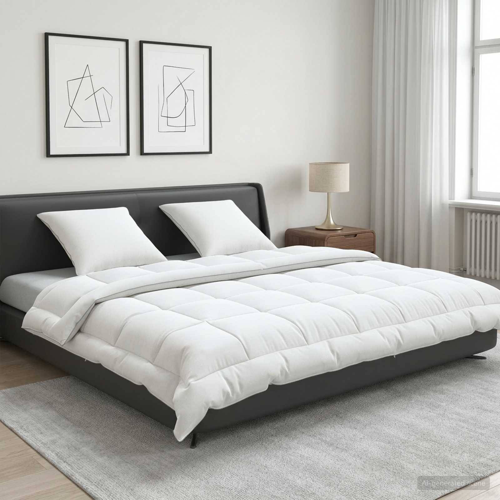 vidaXL Bettdecke und Kissen Set 3 pcs 220x260 cm Sommer 200 GSM Wolle