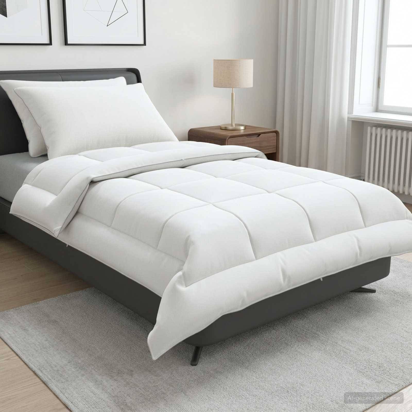 vidaXL Bettdecke und Kissen Set 3 pcs 155x220 cm Sommer 140 GSM Wolle