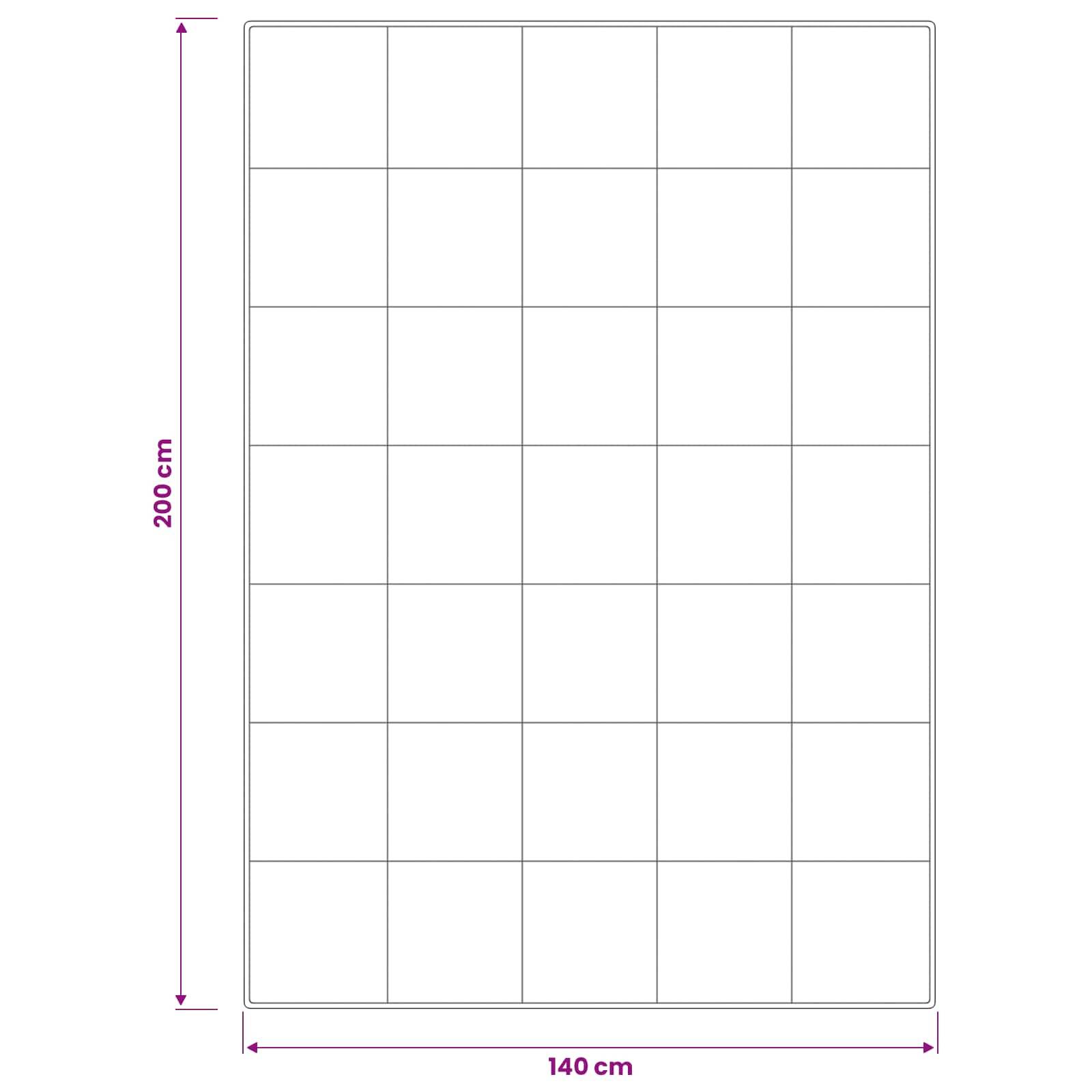 vidaXL Bettdecke FULDA 140 x 200 cm 4 Jahreszeiten 210 GSM Weiß