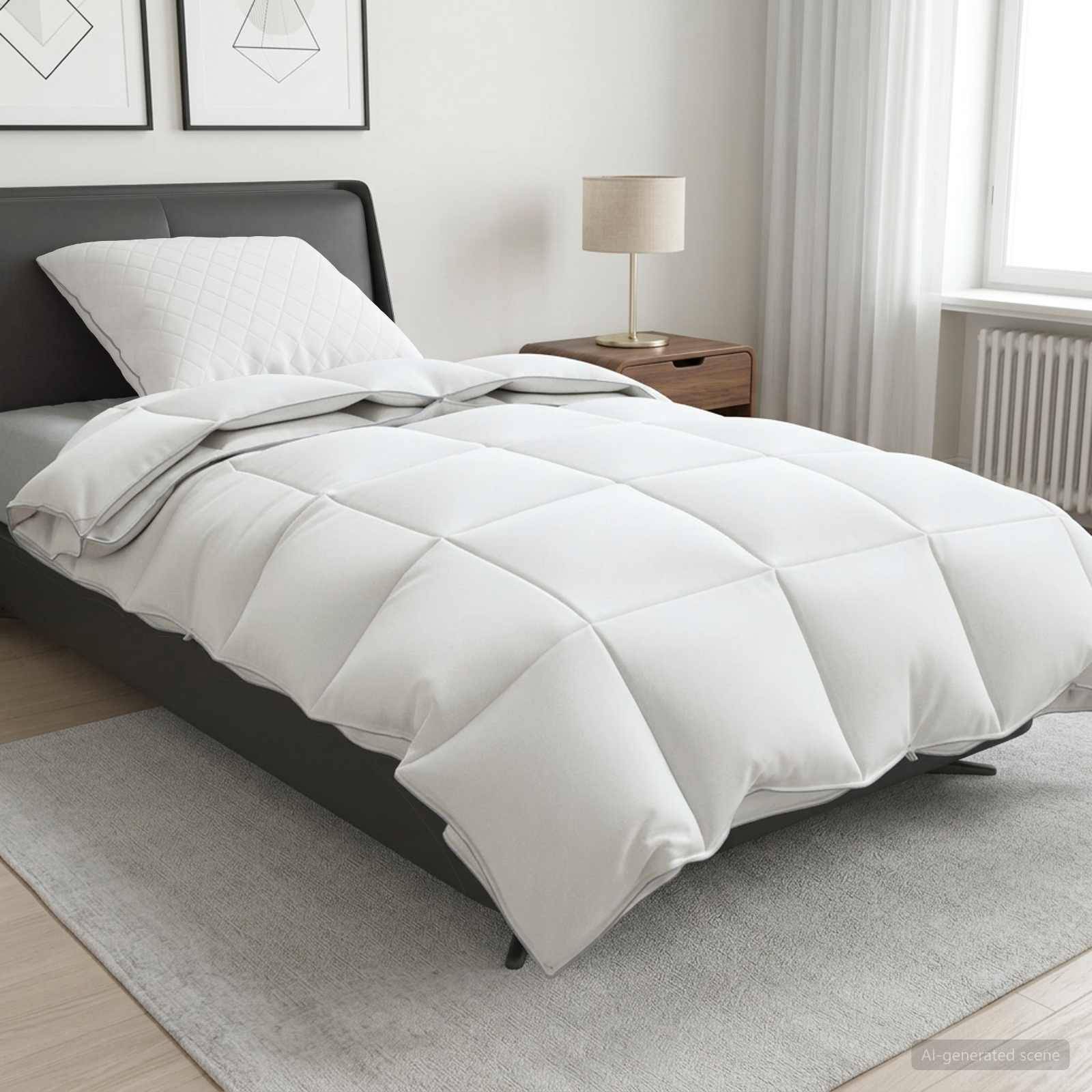 vidaXL Gänsedaunen-Bettdecken-Set 90% FULDA 2 pcs 152 x 203 cm 310 GSM
