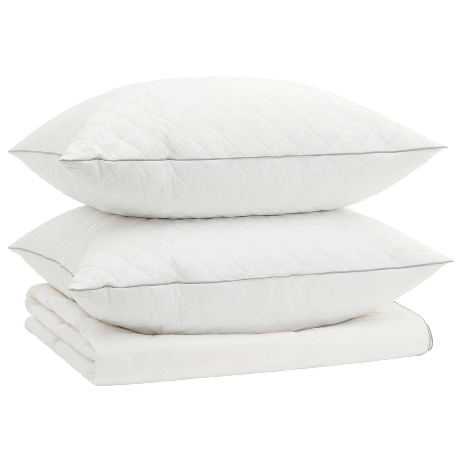 vidaXL Gänsedaunen-Bettdecken-Set 90% FULDA 3 pcs 220 x 240 cm Sommer