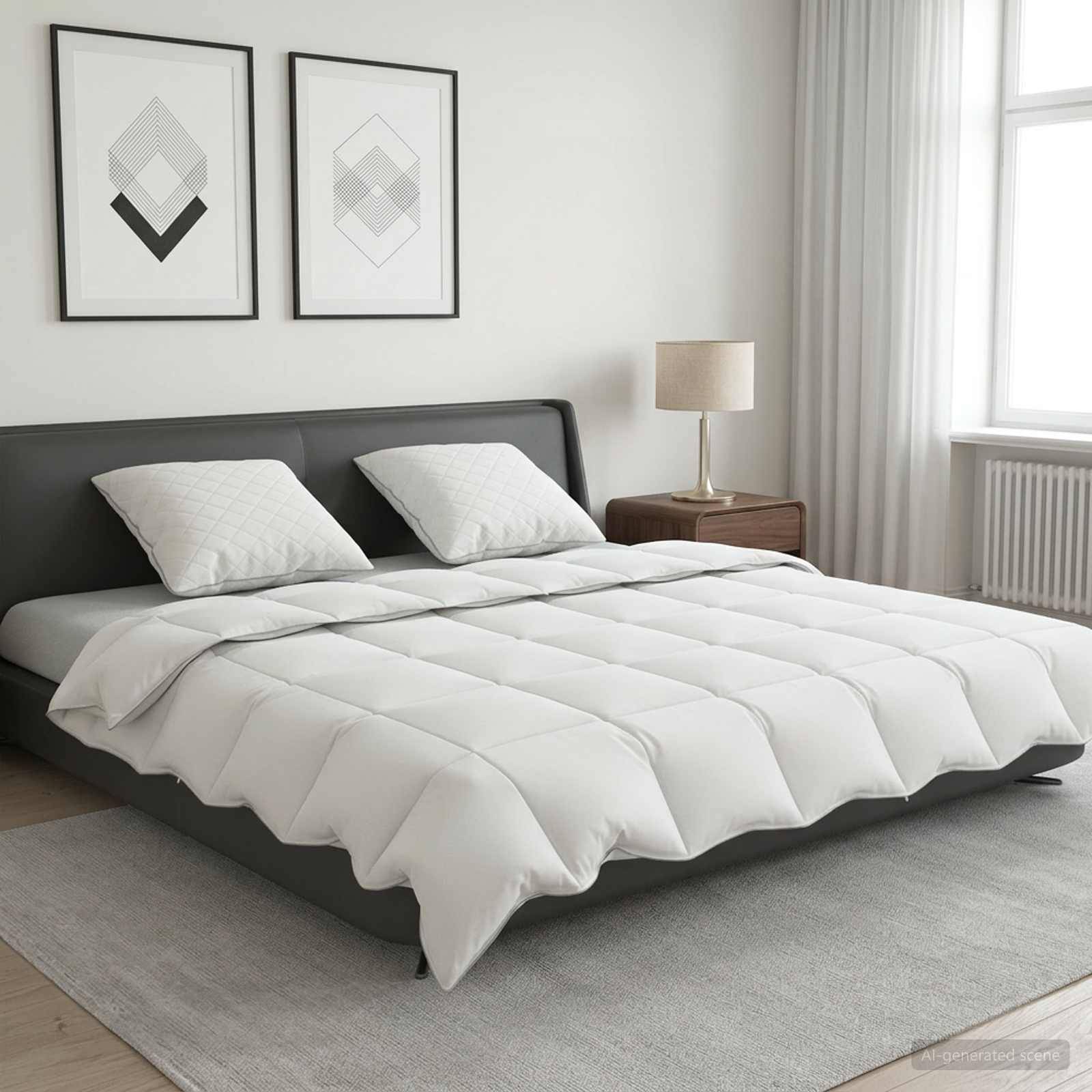 vidaXL Gänsedaunen-Bettdecken-Set 90% FULDA 3 pcs 220 x 240 cm Sommer