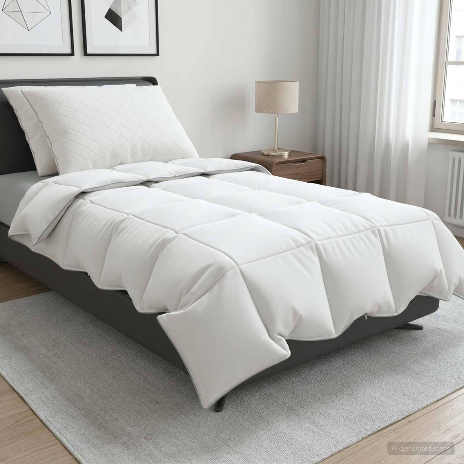 vidaXL Gänsedaunen-Bettdecken-Set 90% FULDA 3 pcs 140 x 220 cm Sommer