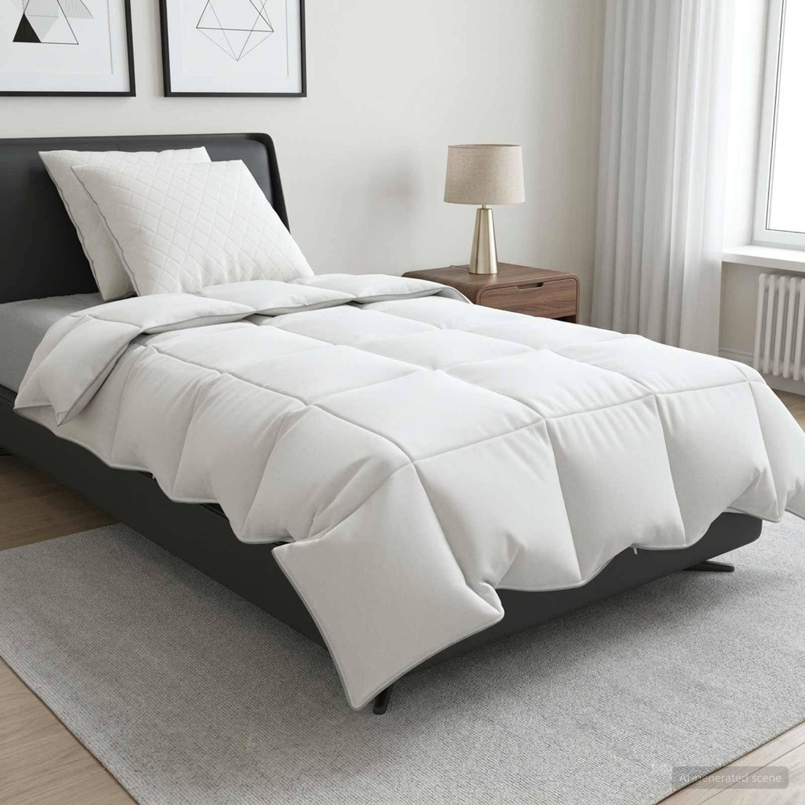 vidaXL Gänsedaunen-Bettdecken-Set 90% FULDA 3 pcs 140 x 220 cm Sommer