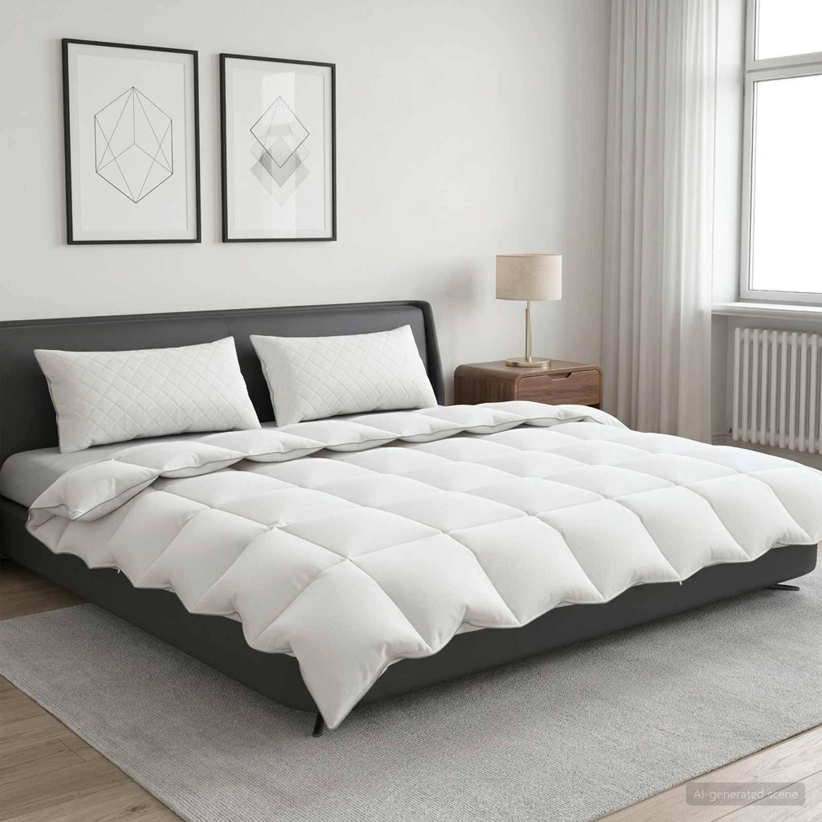 vidaXL Gänsedaunen-Bettdecken-Set 90% FULDA 3 pcs 200 x 200 cm Winter