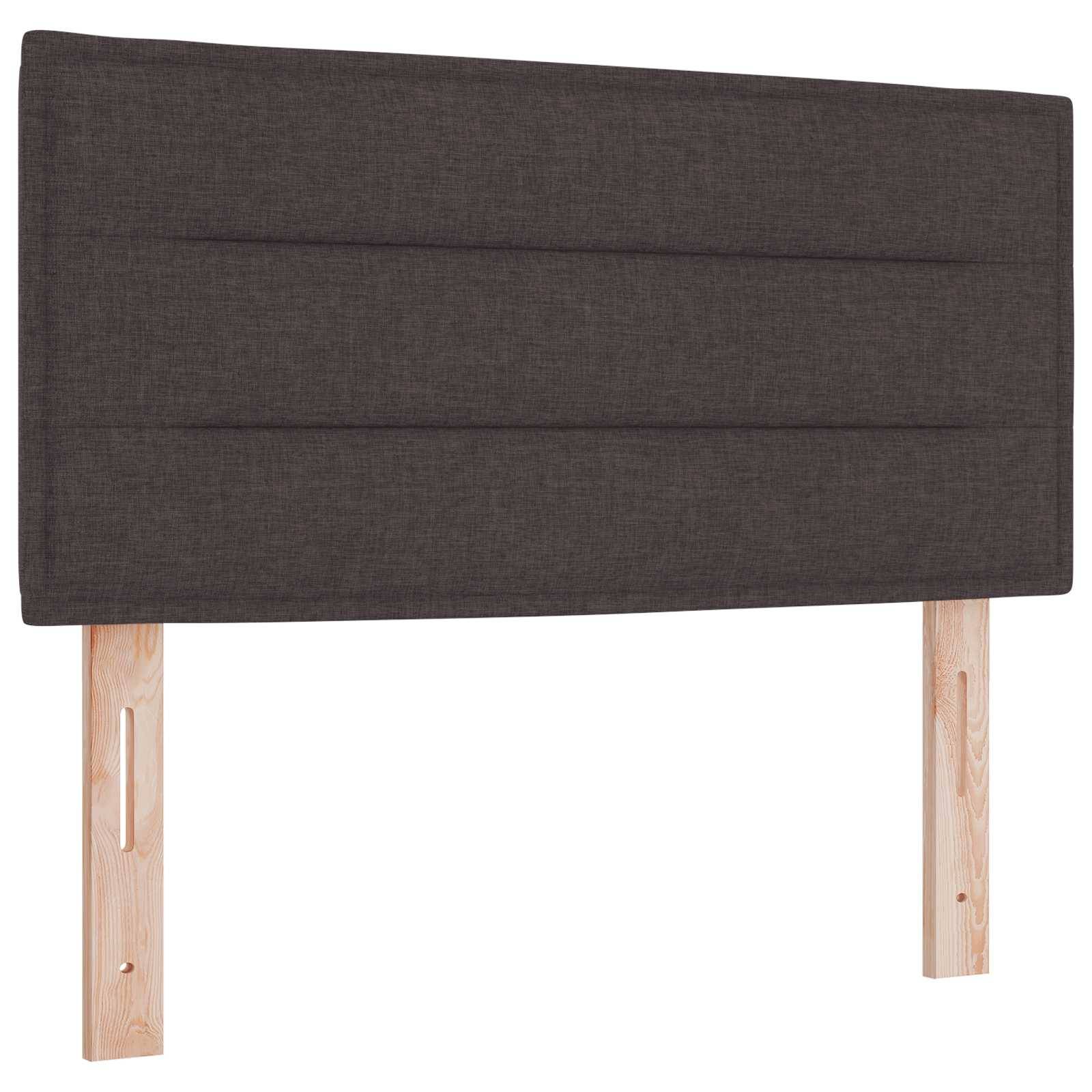 vidaXL Boxspringbett mit Matratze Dunkelbraun 90 x 200 cm Stoff