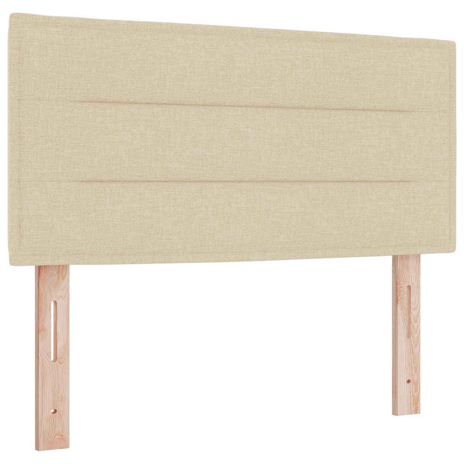 vidaXL Ottoman-Bett mit Matratze und LED Creme 120 x 200 cm Stoff