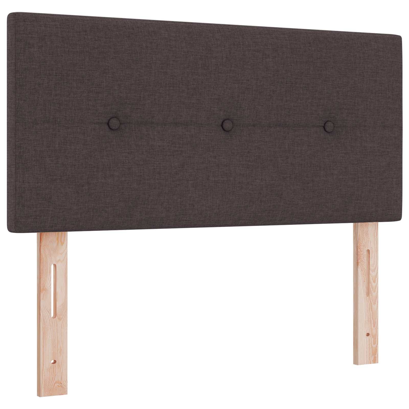 vidaXL Ottoman-Bett mit Matratze und LED Dunkelbraun 90 x 190 cm Stoff