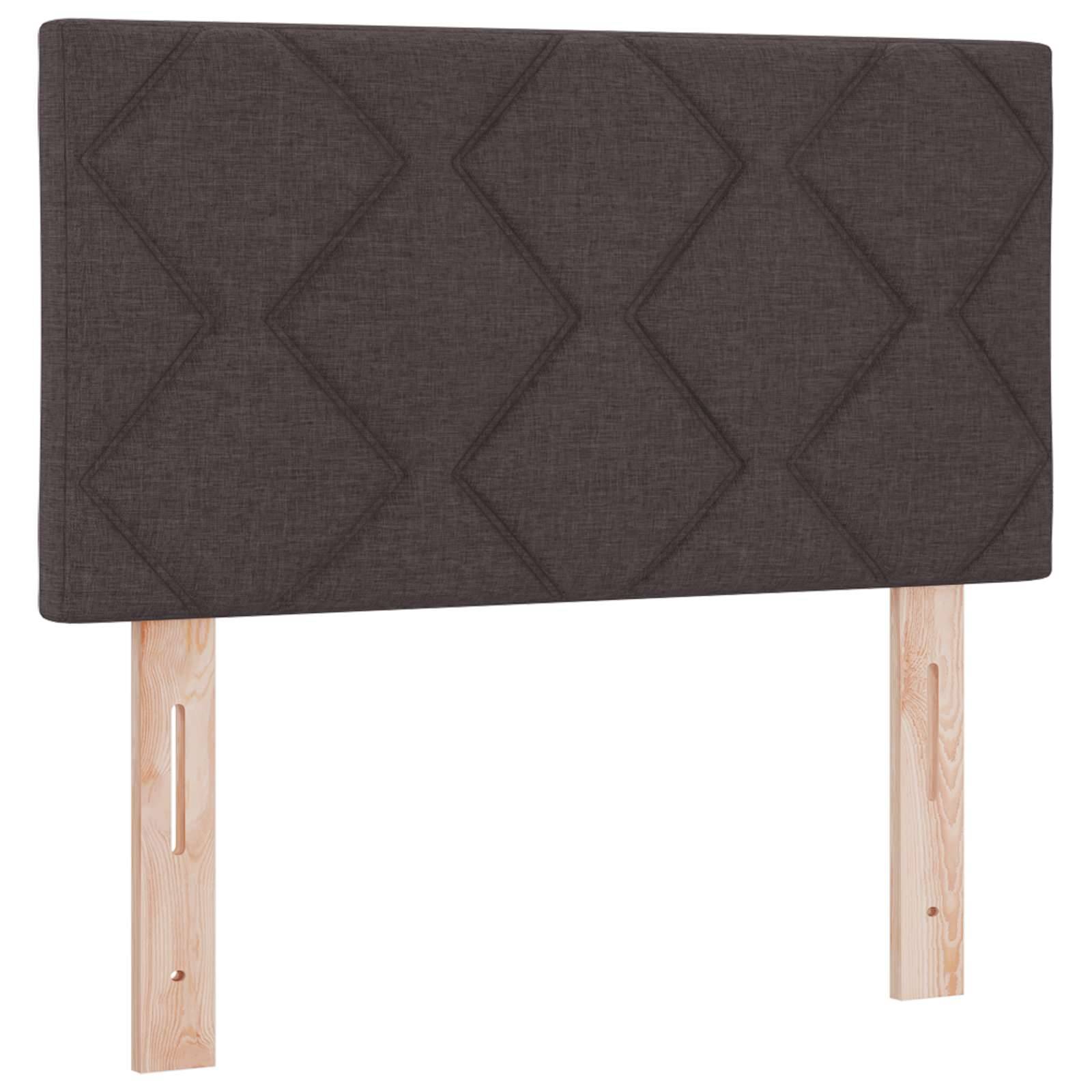vidaXL Boxspringbett mit Matratze und LED Dunkelbraun 90 x 200 cm