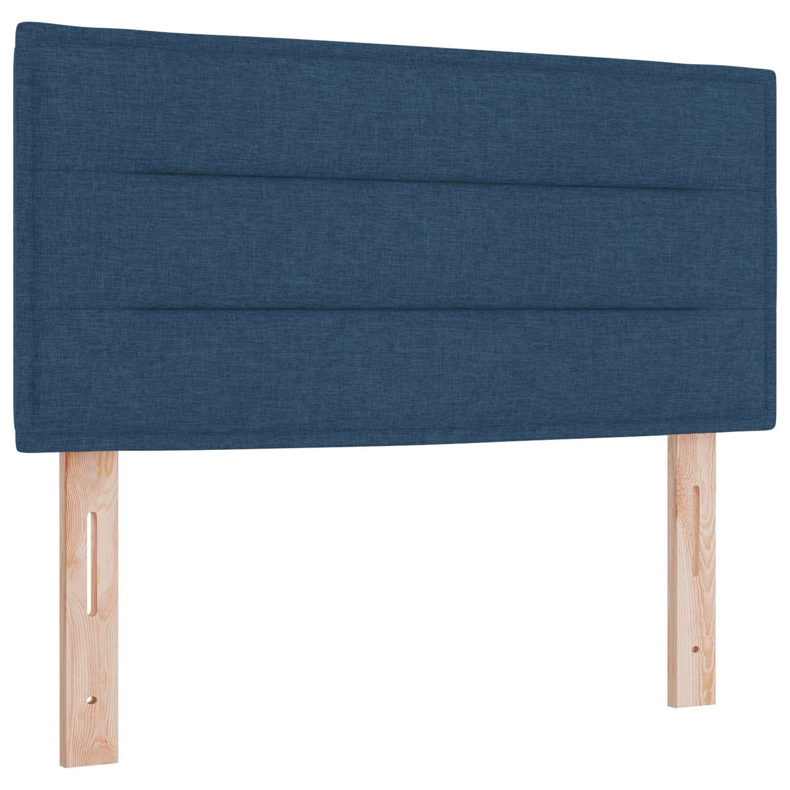 vidaXL Ottoman-Bett mit Matratze und LED Blau 120 x 200 cm Stoff