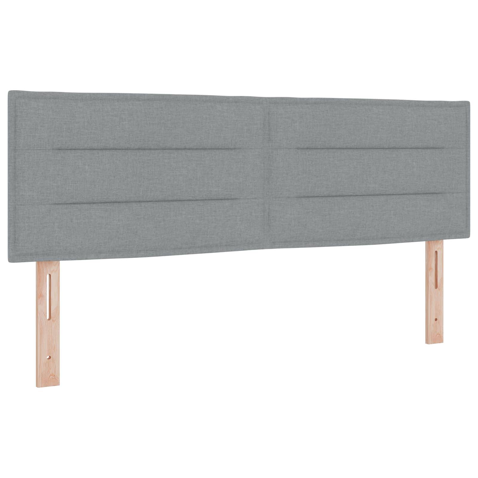 vidaXL Ottoman Bett mit Matratze Hellgrau 160 x 200 cm Stoff