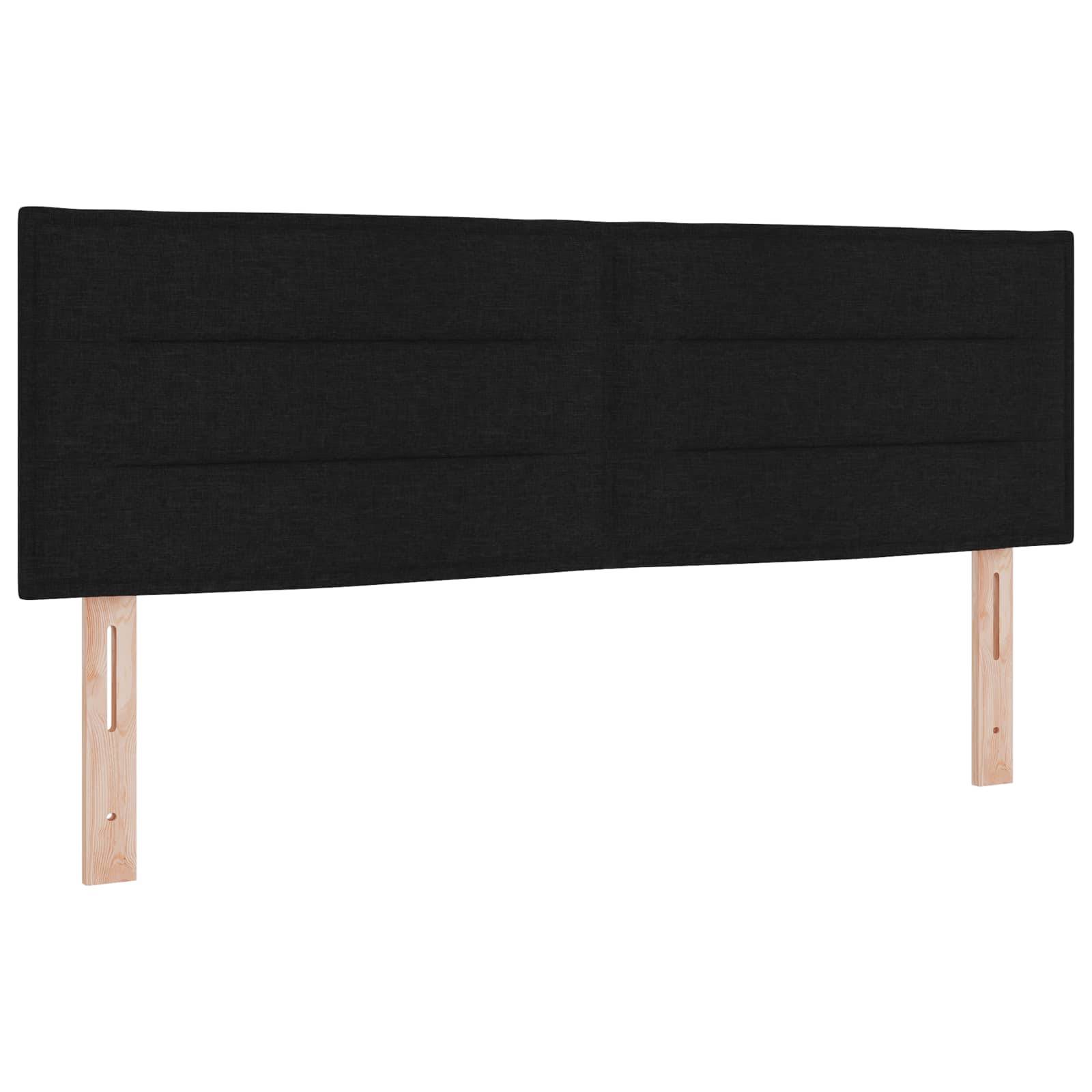 vidaXL Boxspringbett mit Matratze Schwarz 140 x 190 cm Stoff