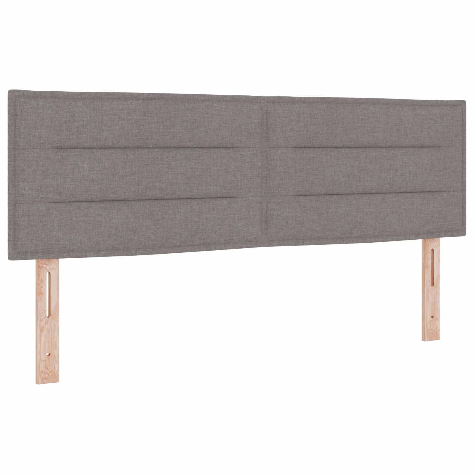 vidaXL Ottoman Bett mit Matratze mit Kopfteil Taupe 140 x 190 cm Stoff