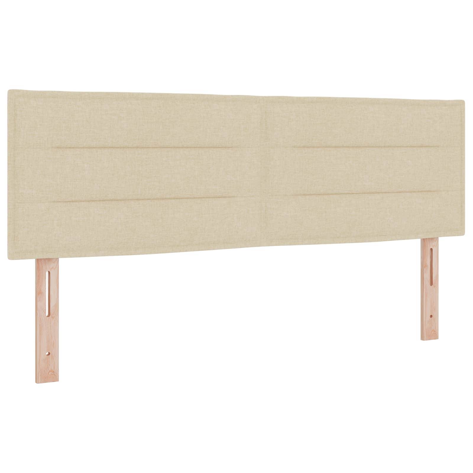 vidaXL Ottoman-Bett mit Matratze und LED Creme 140 x 190 cm Stoff