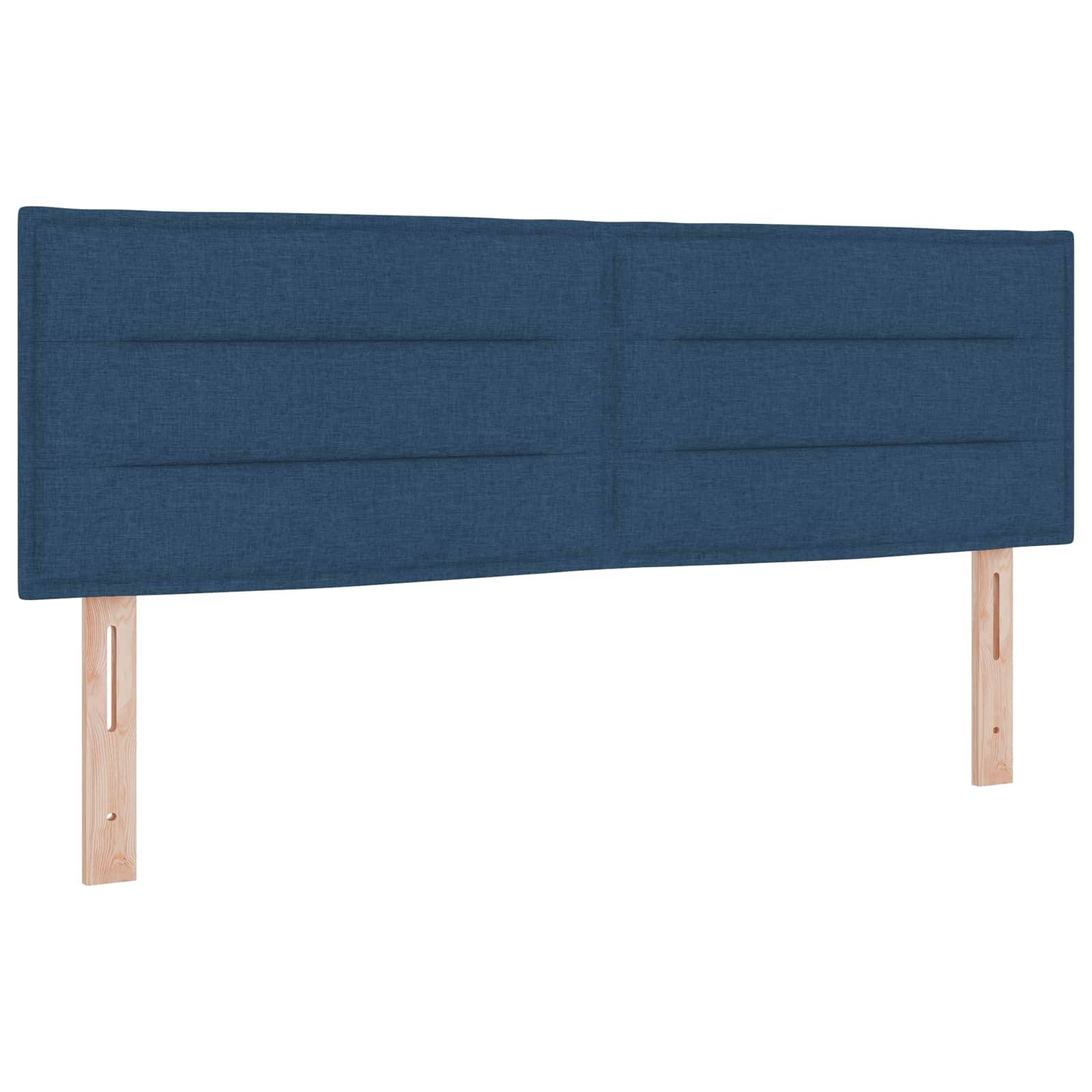 vidaXL Ottoman Bett mit Matratze mit Kopfteil Blau 140 x 190 cm Stoff