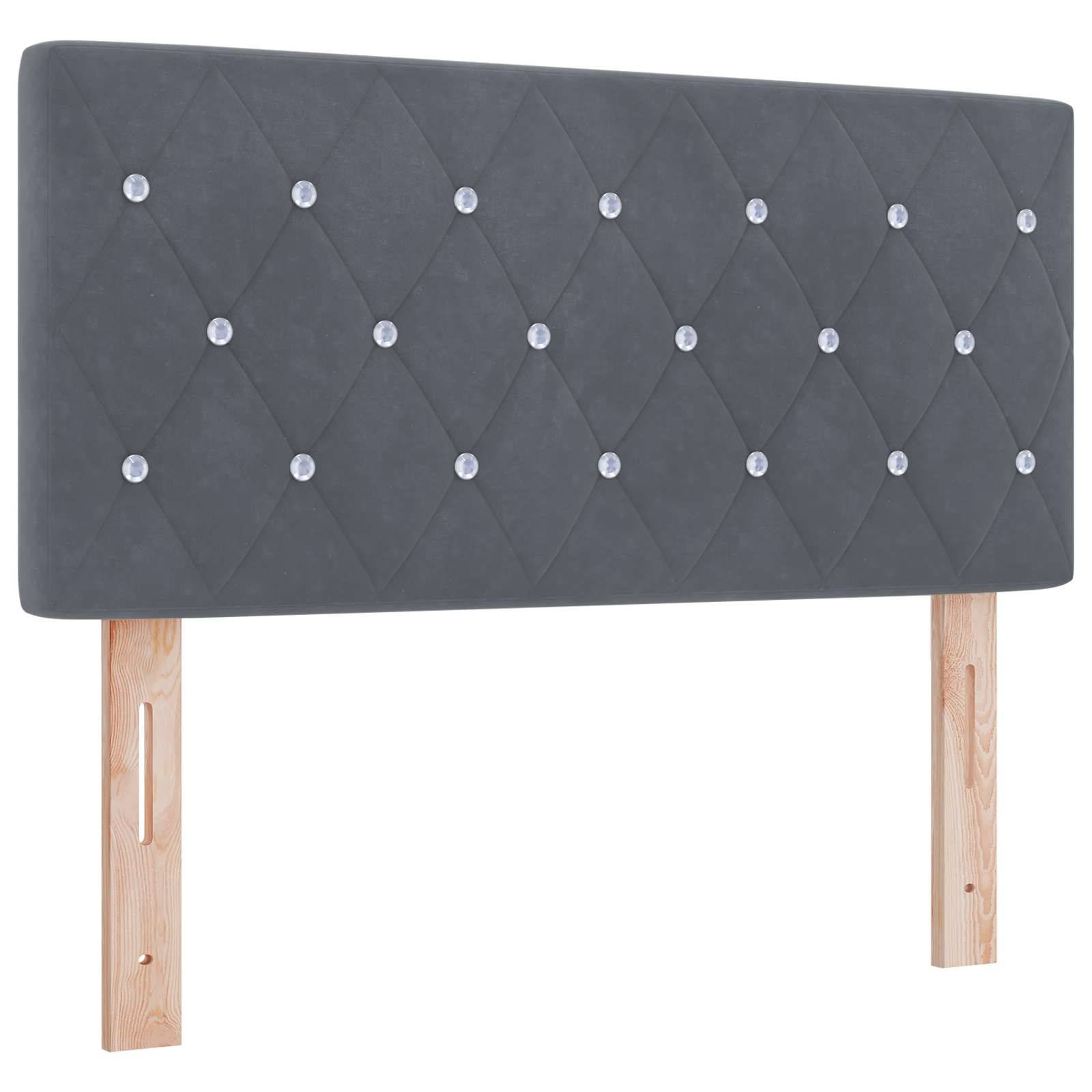 vidaXL Aufbewahrungsbett mit Kopfteil Dunkelgrau 100 x 200 cm Samt