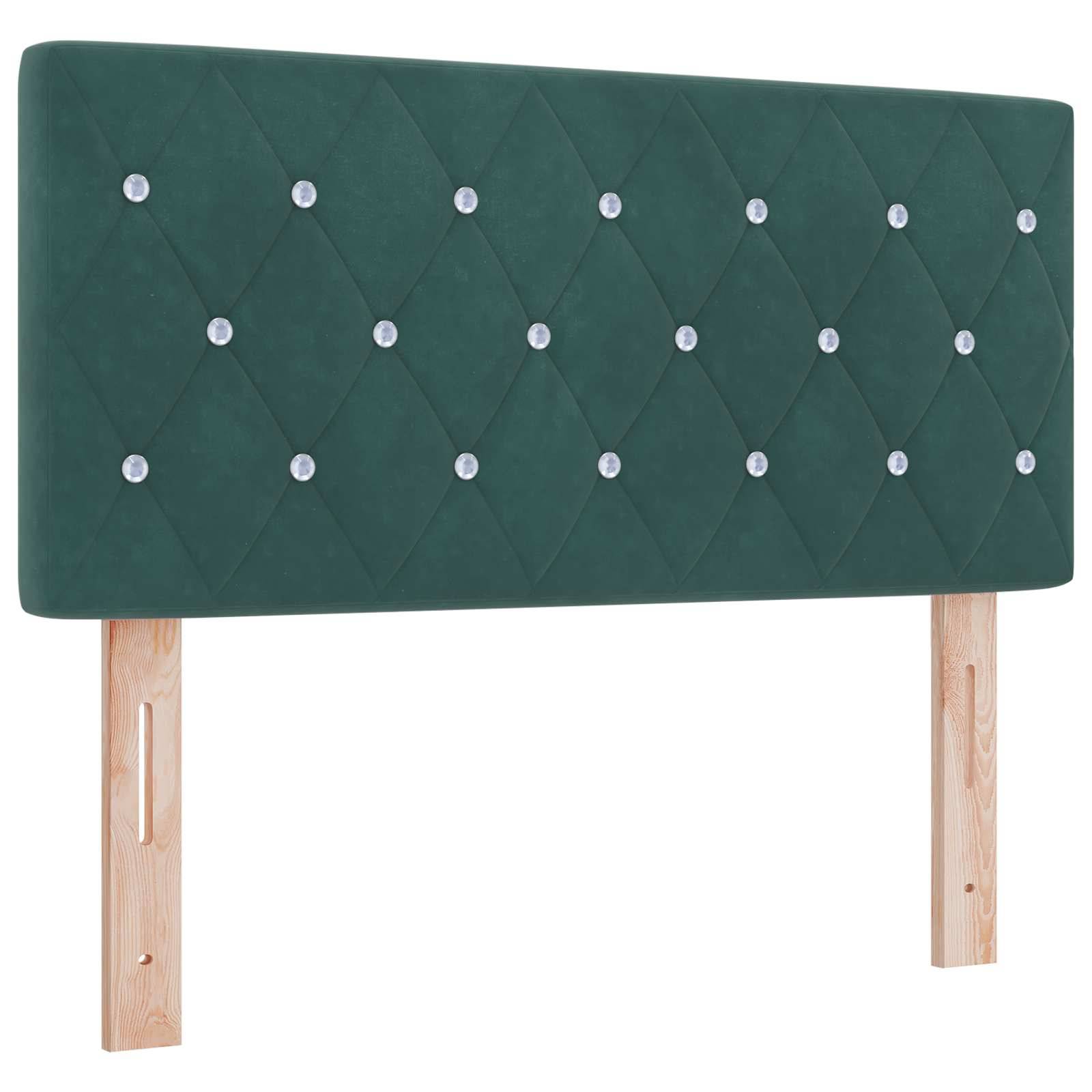 vidaXL Ottoman Bett mit Matratze Dunkelgrün 90 x 200 cm Samt
