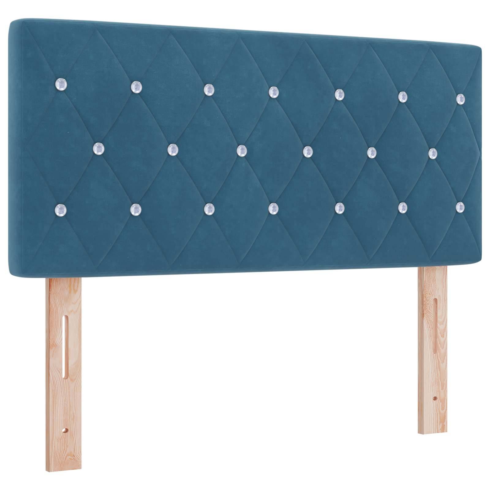 vidaXL Ottoman Bett mit Matratze Dunkelblau 100 x 200 cm Samt