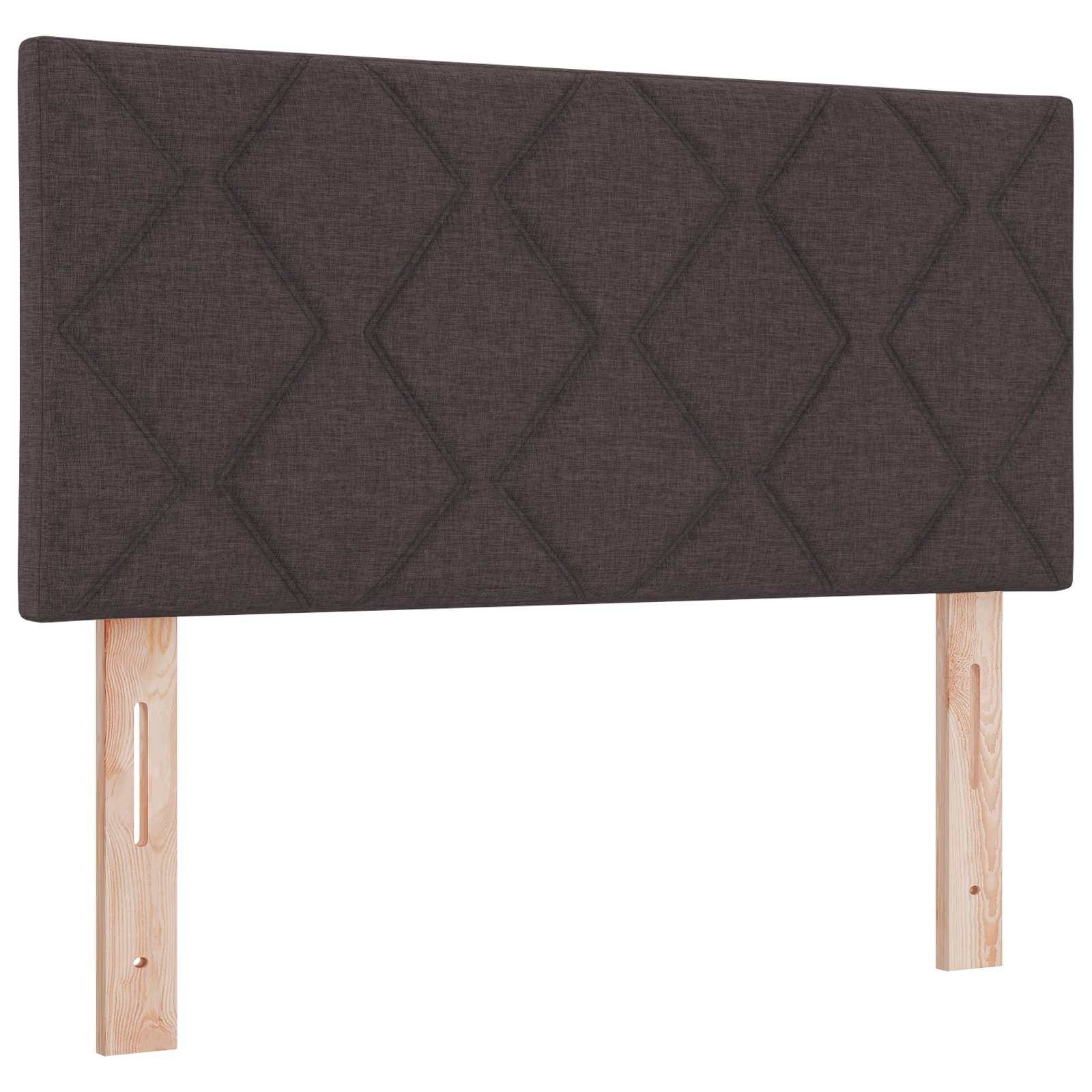 vidaXL Ottoman-Bett mit Matratze und LED Dunkelbraun 90 x 190 cm Stoff