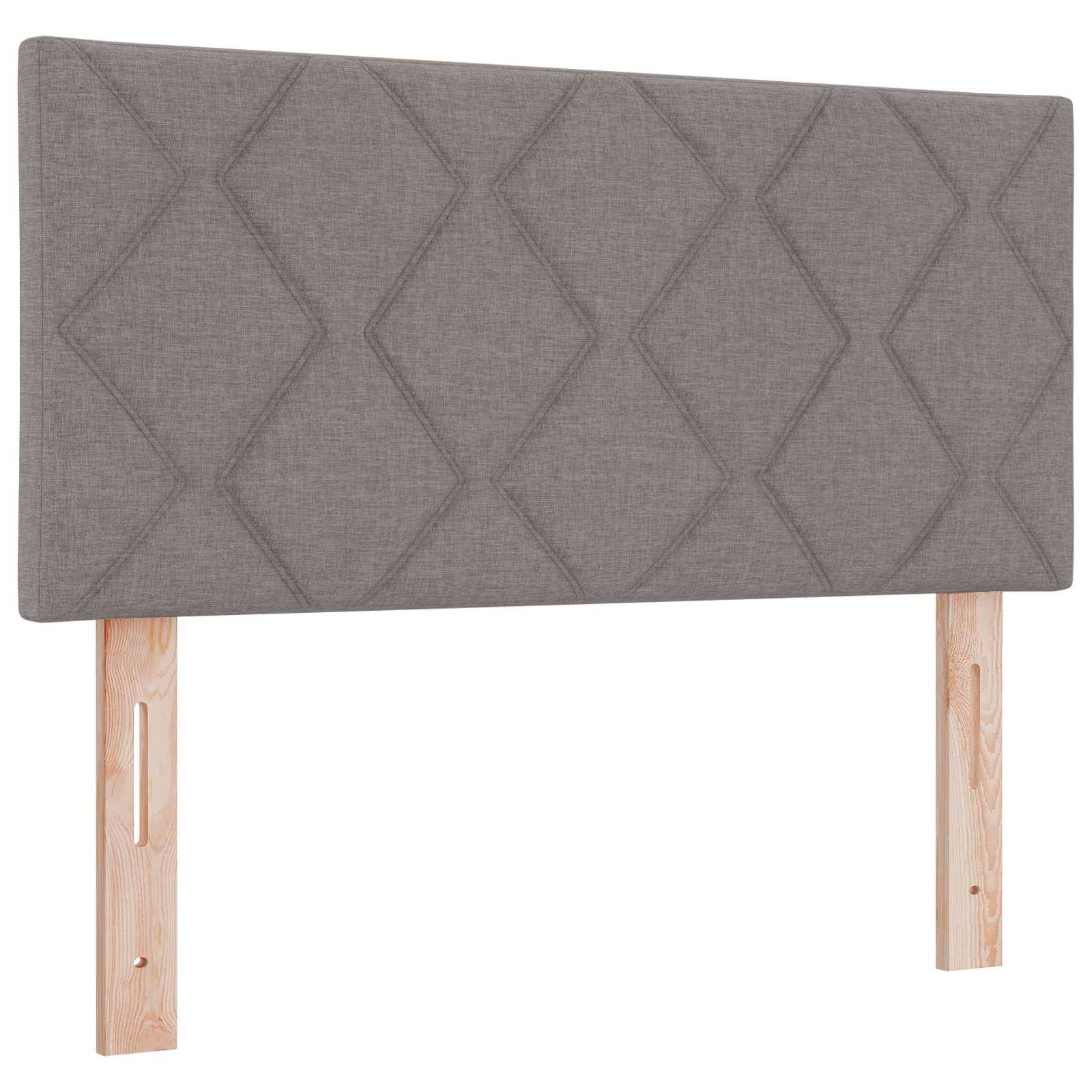 vidaXL LED-Speicherbett mit Matratze Taupe 90 x 200 cm Stoff