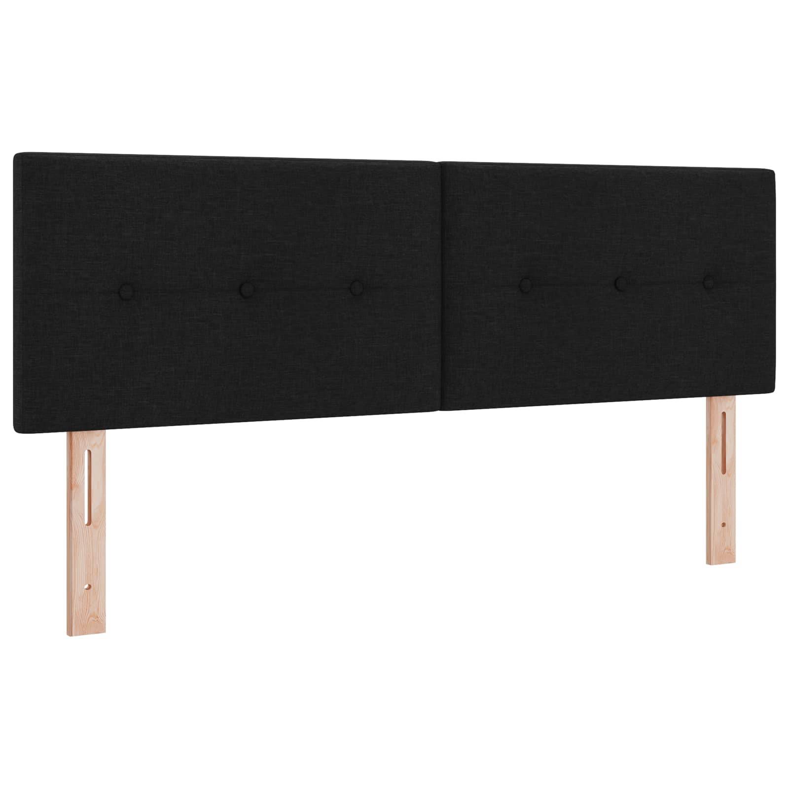 vidaXL Ottoman-Bett mit Matratze und LED Schwarz 160 x 200 cm Stoff