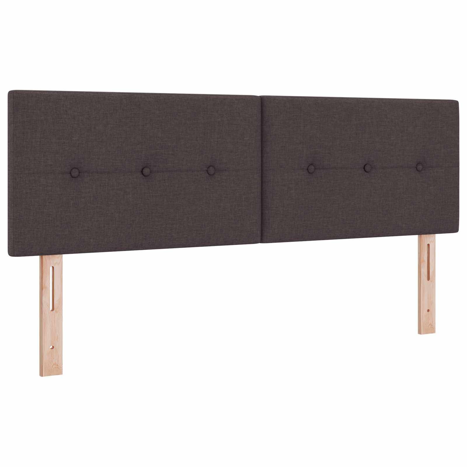 vidaXL Boxspringbett mit Matratze Dunkelbraun 140 x 190 cm Stoff