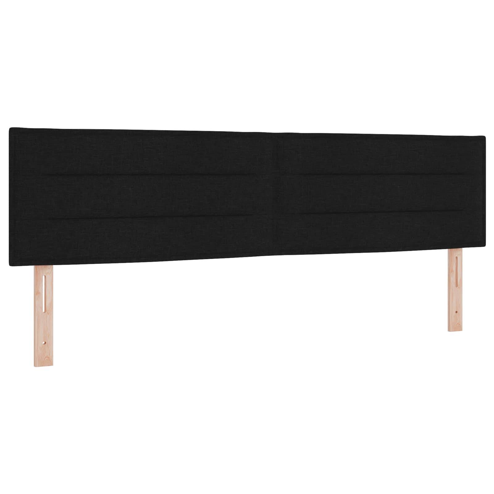 vidaXL Ottoman Bett mit Matratze mit Kopfteil 2 pcs Schwarz Stoff