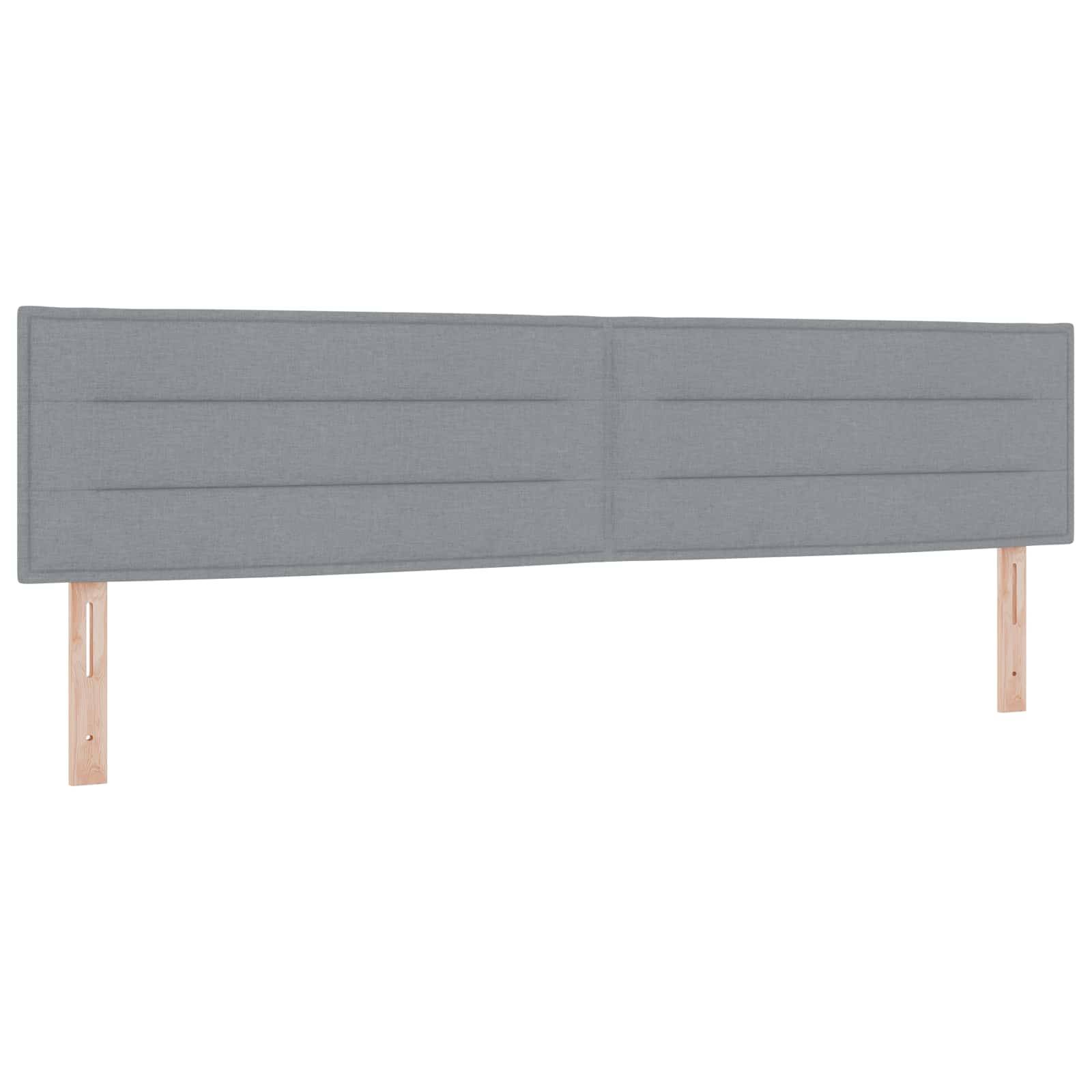 vidaXL Boxspringbett mit Matratze Hellgrau 200 x 200 cm Stoff