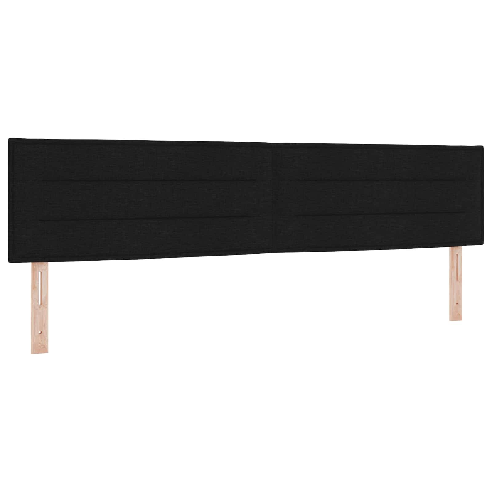 vidaXL Boxspringbett mit Matratze Schwarz 200 x 200 cm Stoff