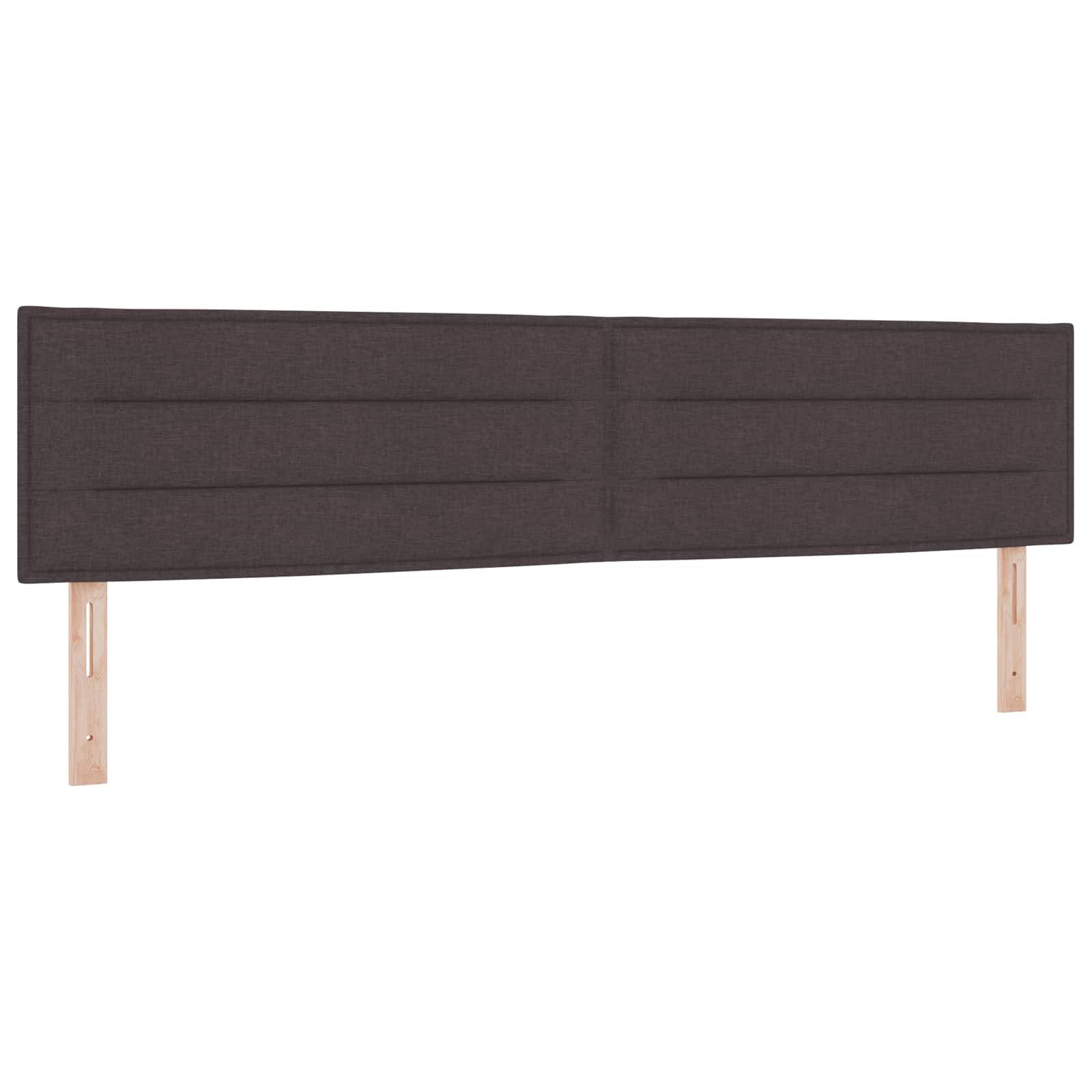 vidaXL Boxspringbett mit Matratze Dunkelbraun 200 x 200 cm Stoff