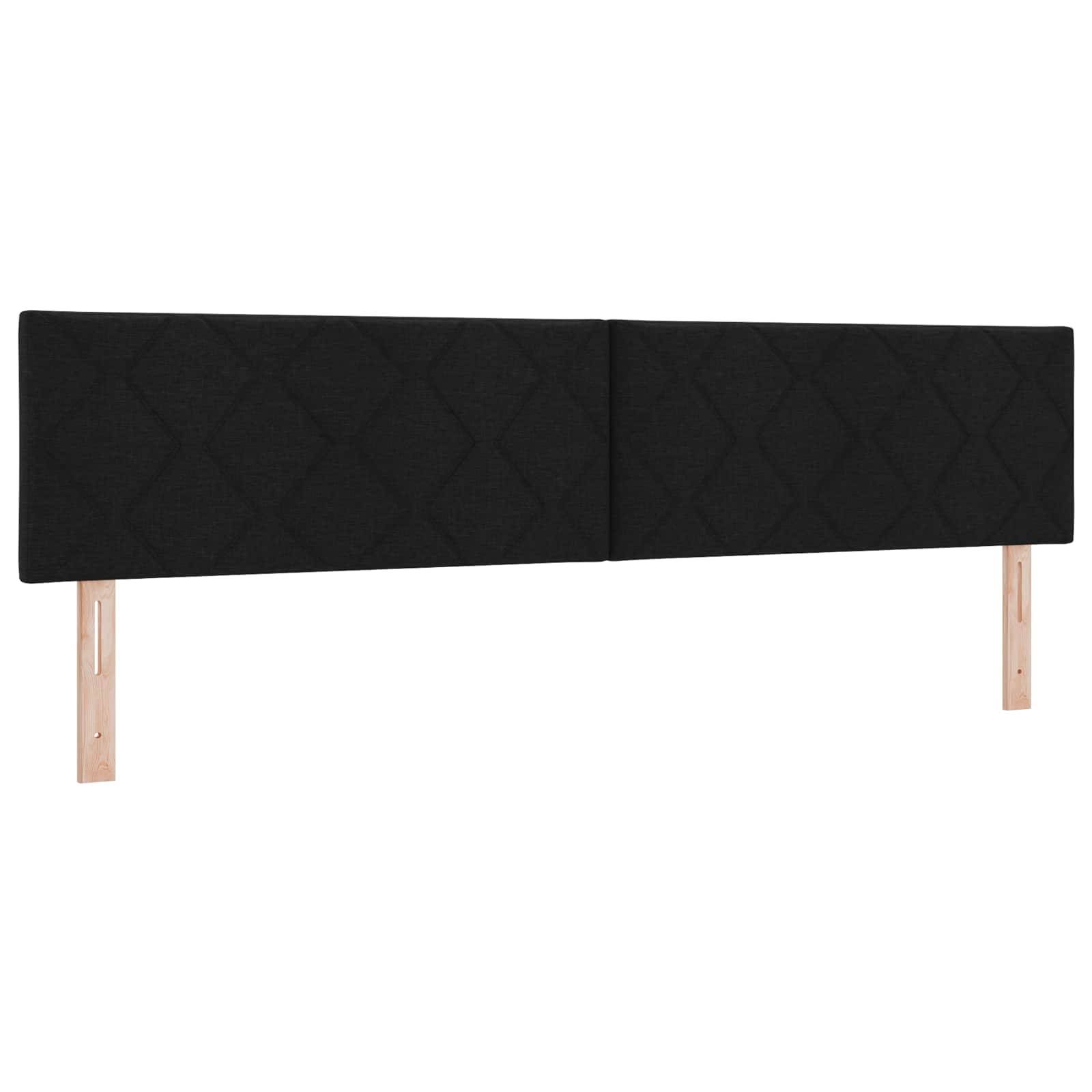 vidaXL Boxspringbett mit Matratze Schwarz 200 x 200 cm Stoff