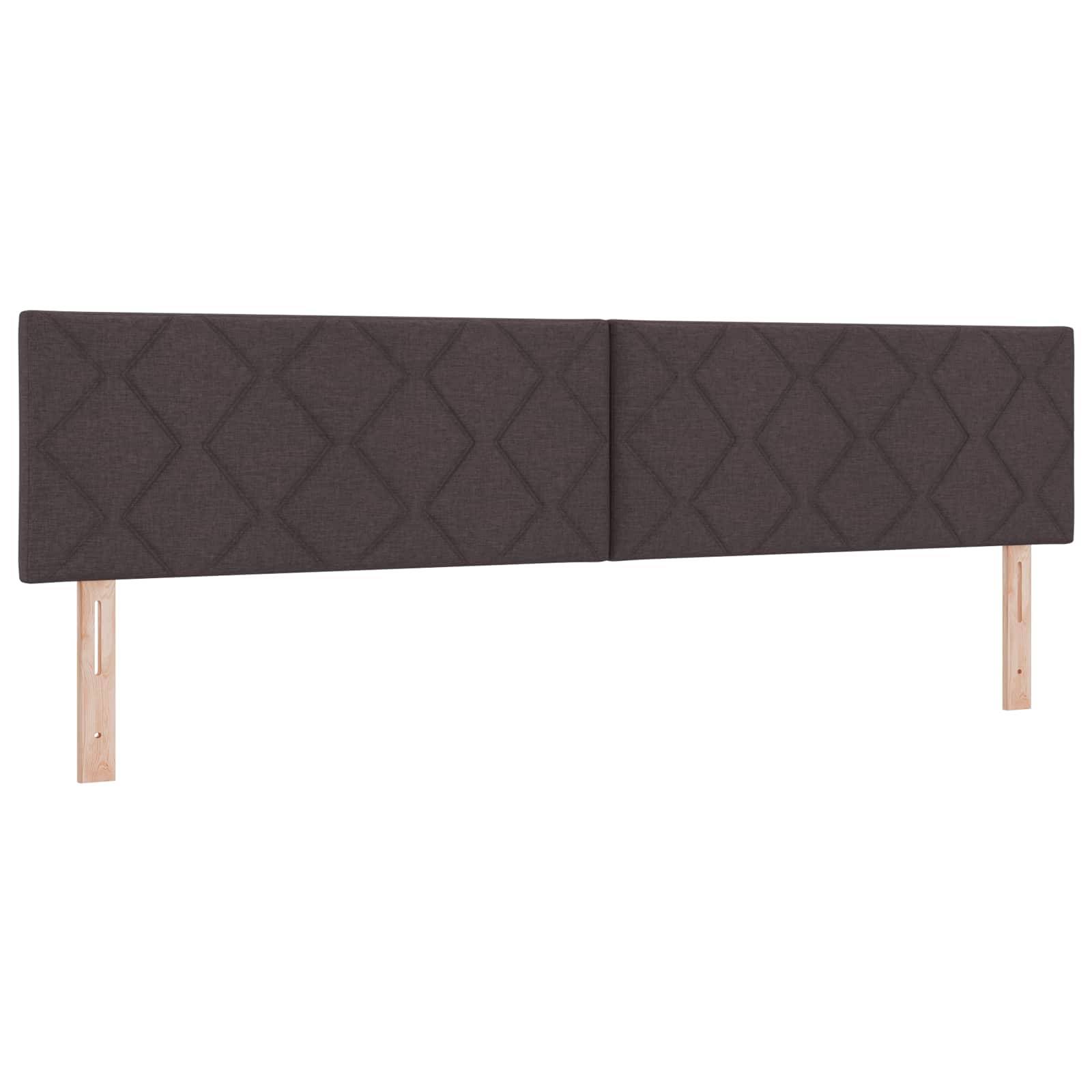 vidaXL Boxspringbett mit Matratze und LED Dunkelbraun 200 x 200 cm