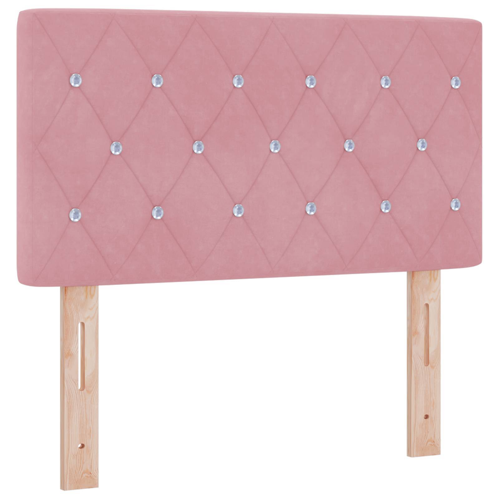 vidaXL Ottoman Bett mit Matratze mit Kopfteil Rosa 80 x 200 cm Samt