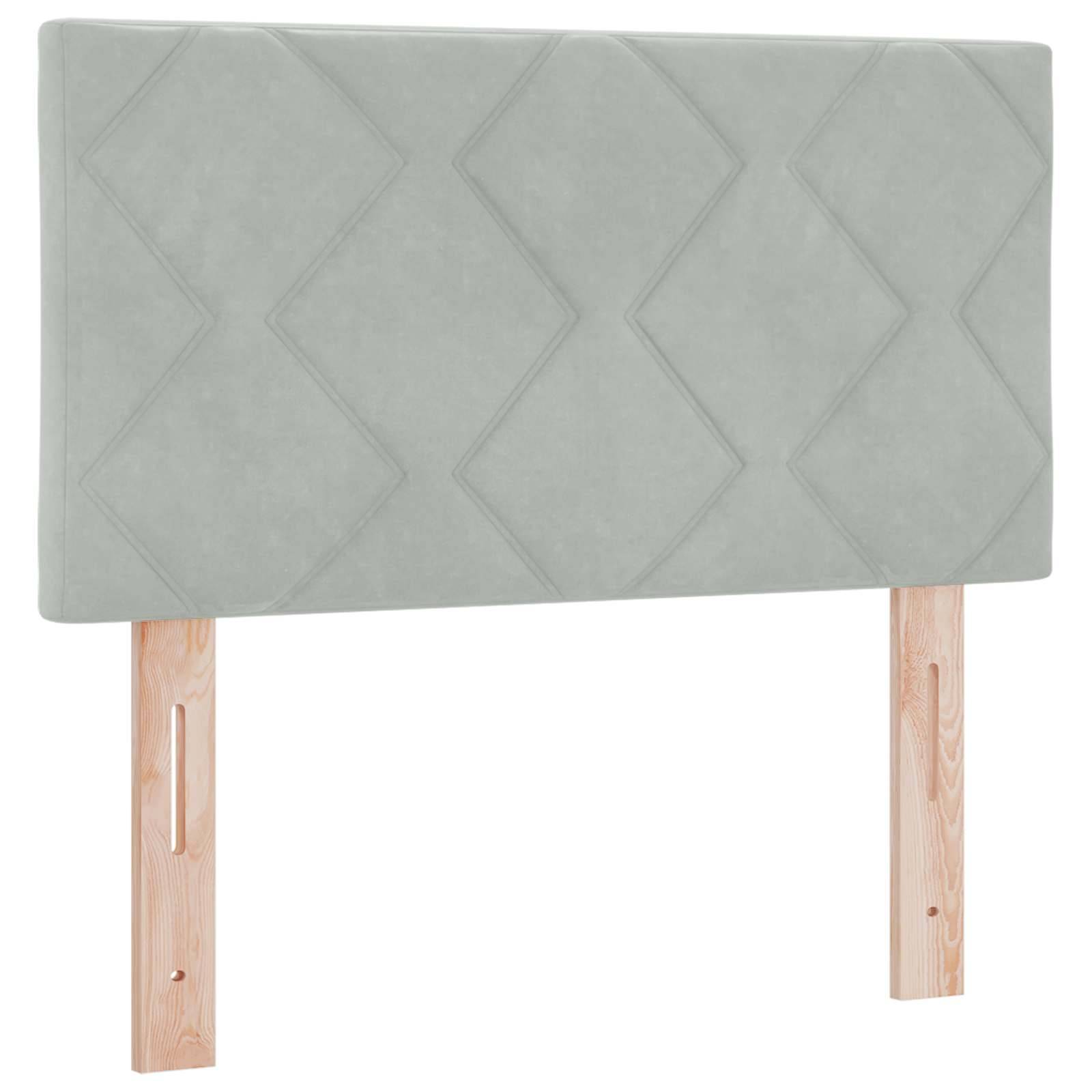 vidaXL Ottoman Bett mit Matratze Hellgrau 80 x 200 cm Samt
