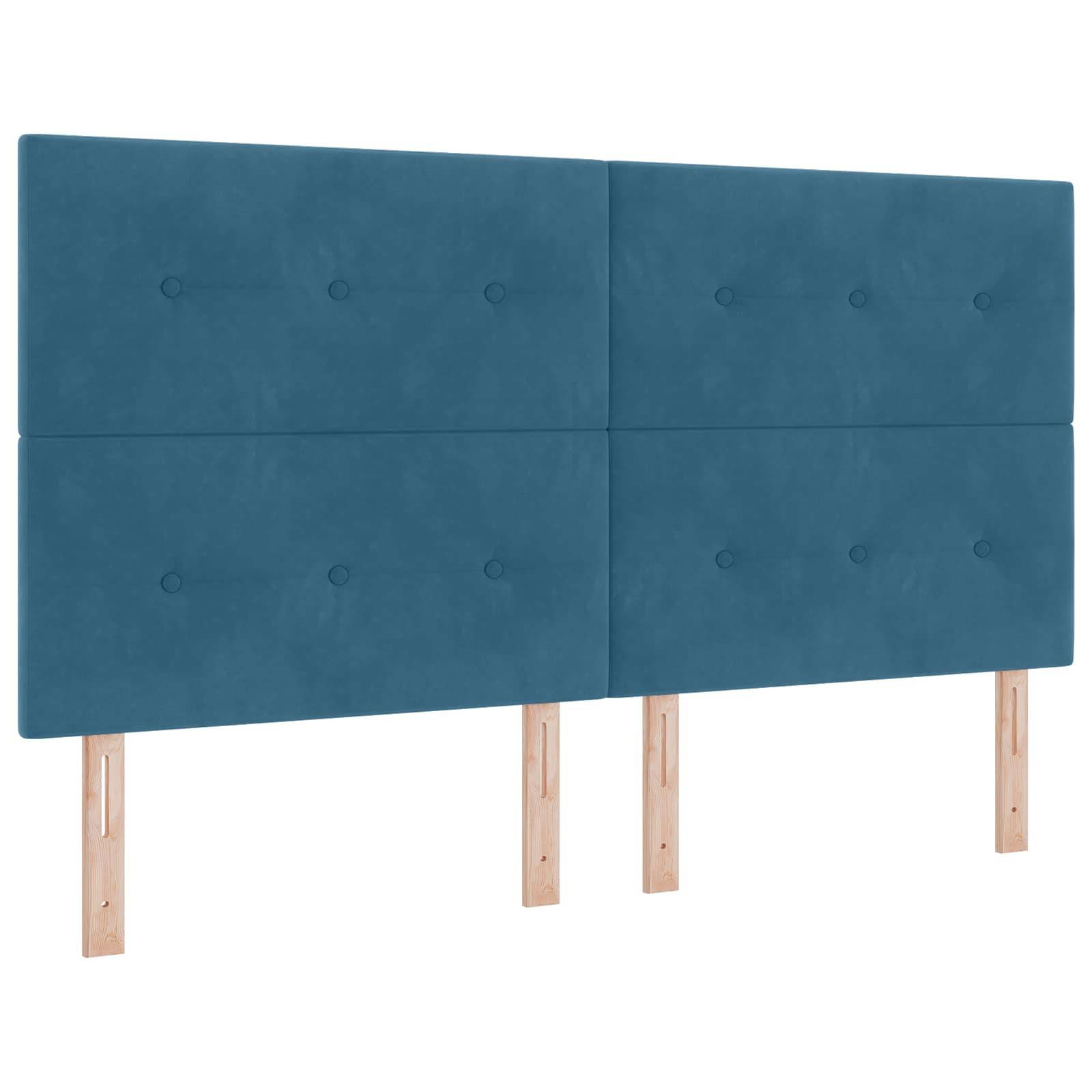 vidaXL Ottoman Bett mit Matratze Dunkelblau 180 x 200 cm Samt