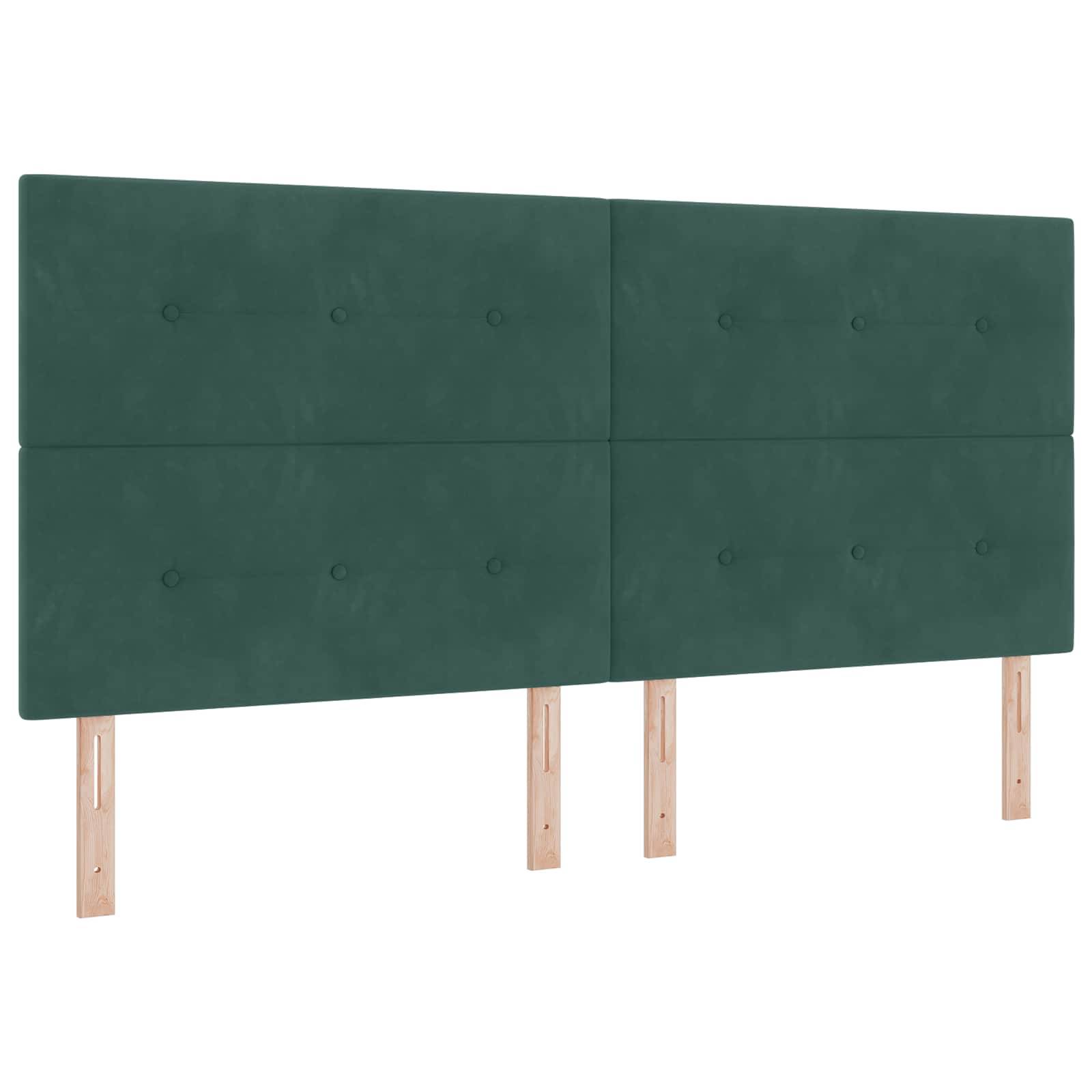 vidaXL Aufbewahrungsbett mit Kopfteil Dunkelgrün 200 x 200 cm Samt