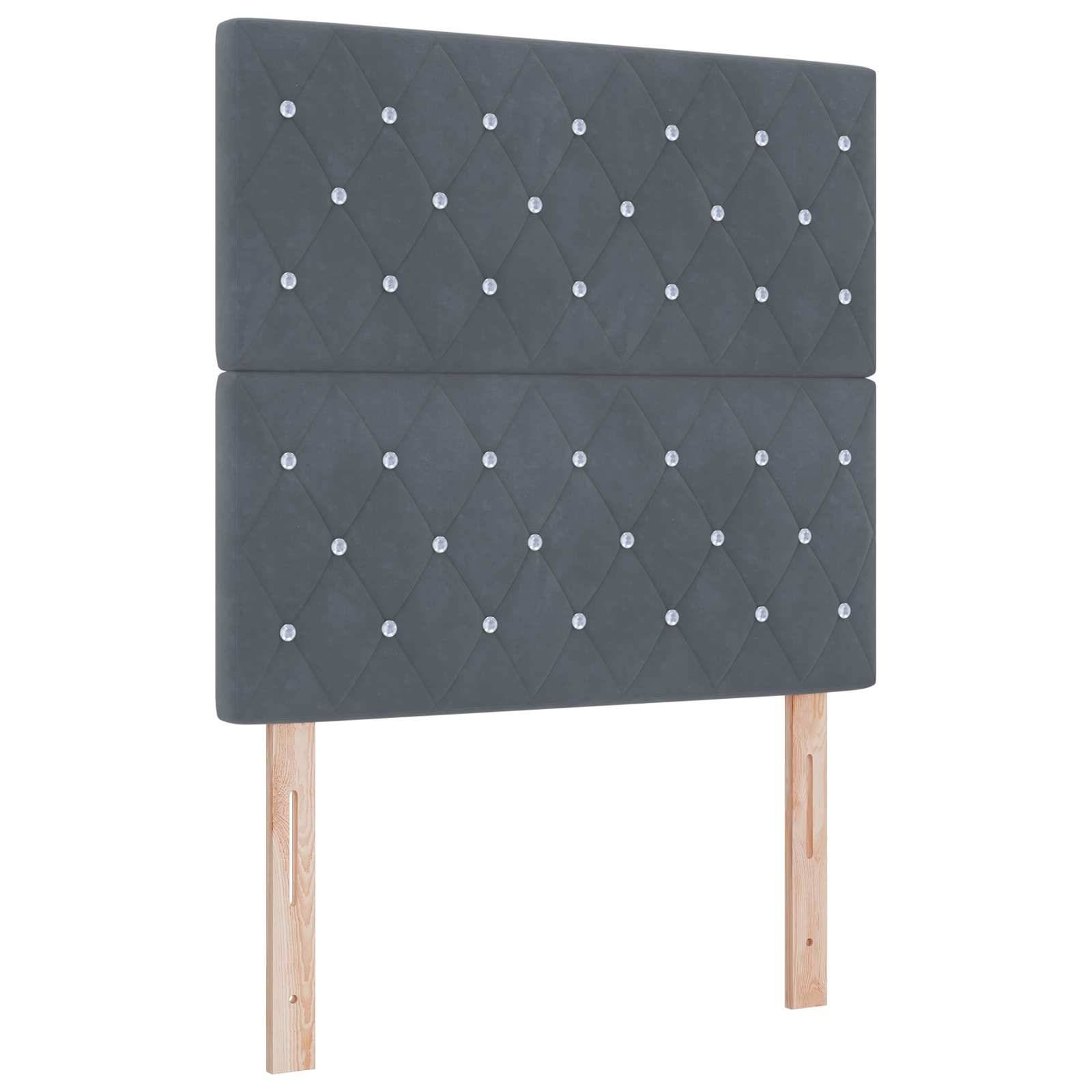 vidaXL Aufbewahrungsbett mit Matratze Dunkelgrau 90 x 200 cm Samt