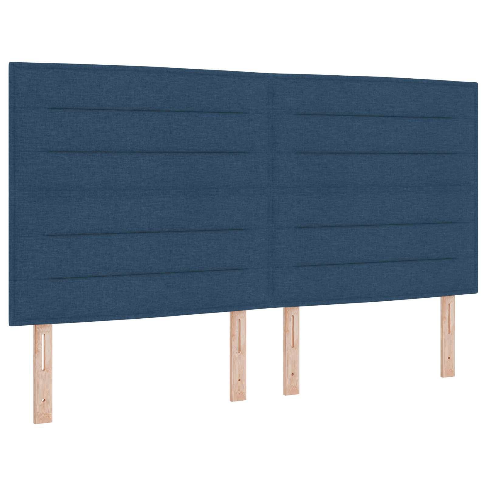 vidaXL Ottoman-Bett mit Matratze und LED Blau 180 x 200 cm Stoff