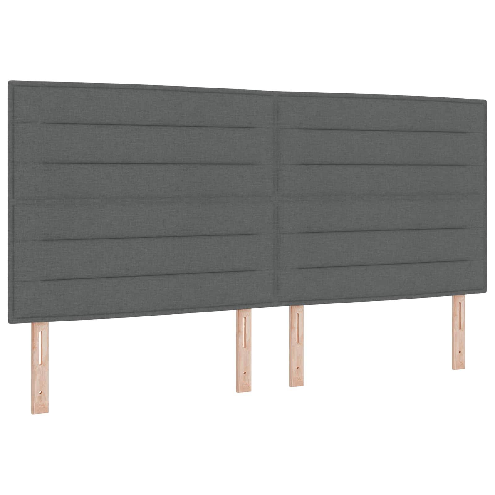 vidaXL Ottoman Bett mit Matratze Dunkelgrau 200 x 200 cm Stoff