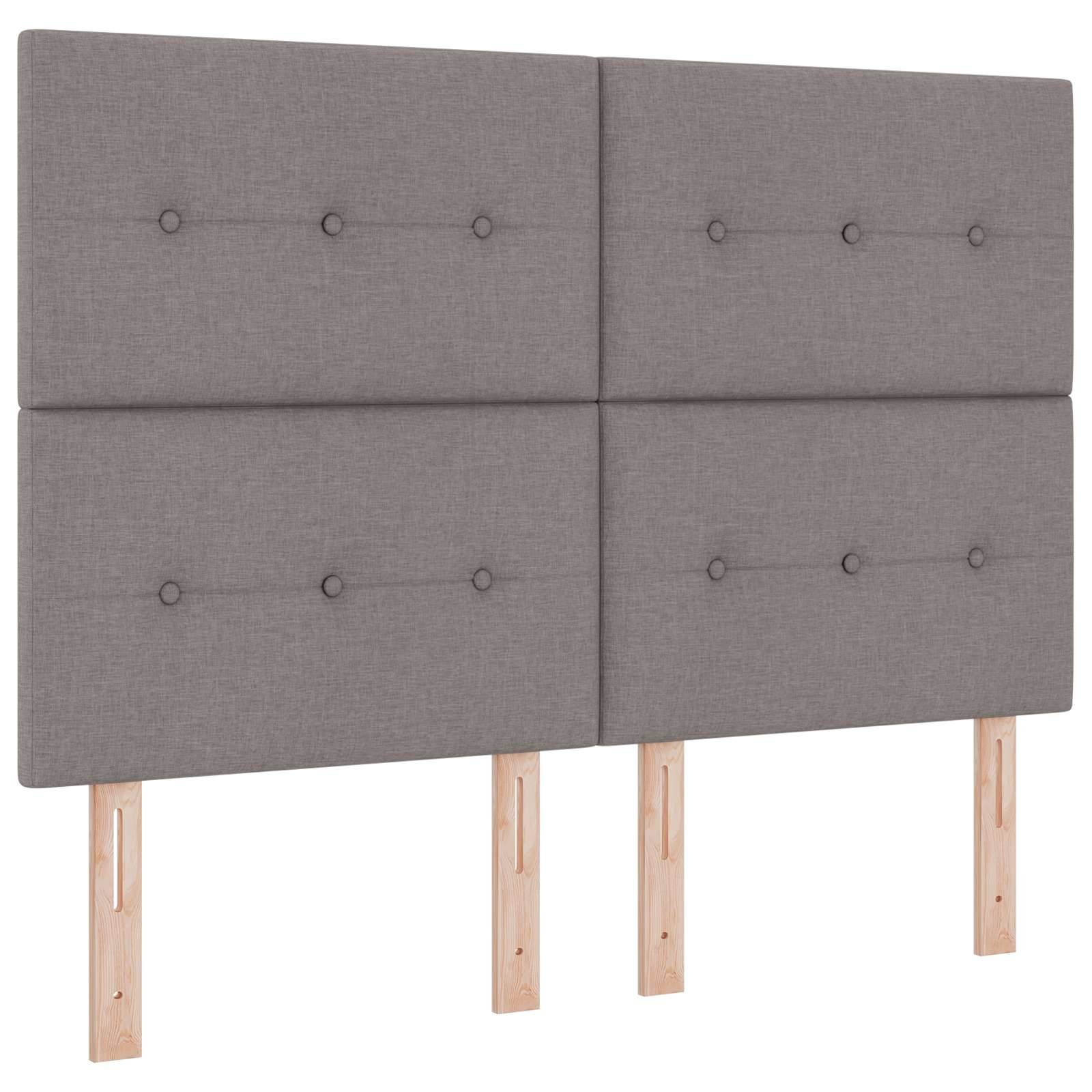 vidaXL Boxspringbett mit Matratze Taupe 160 x 200 cm Stoff