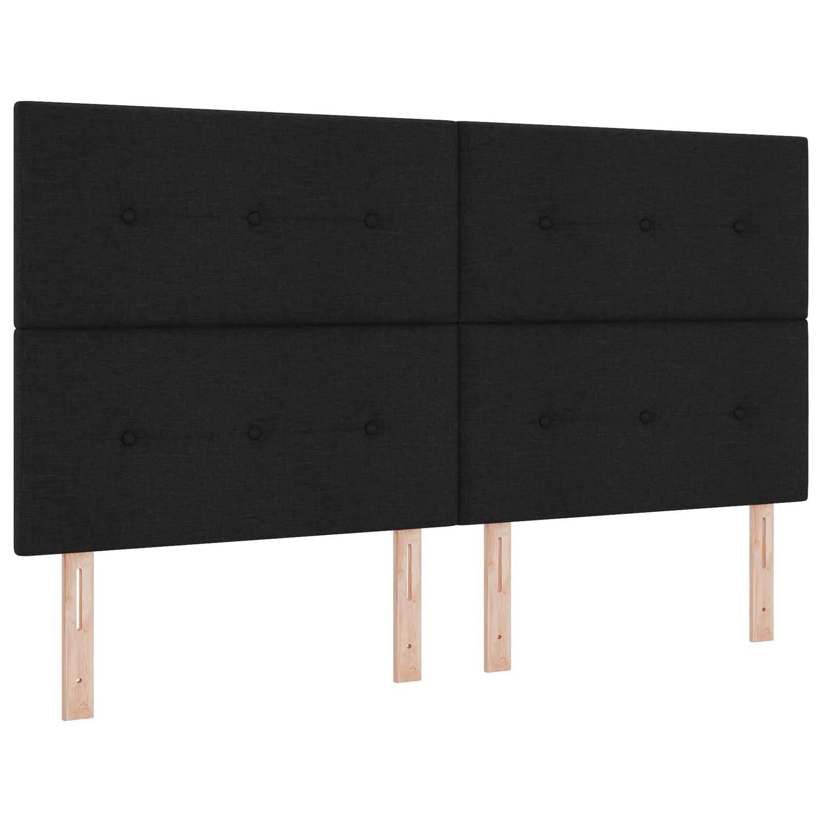 vidaXL Aufbewahrungsbett mit Matratze Schwarz 180 x 200 cm Stoff